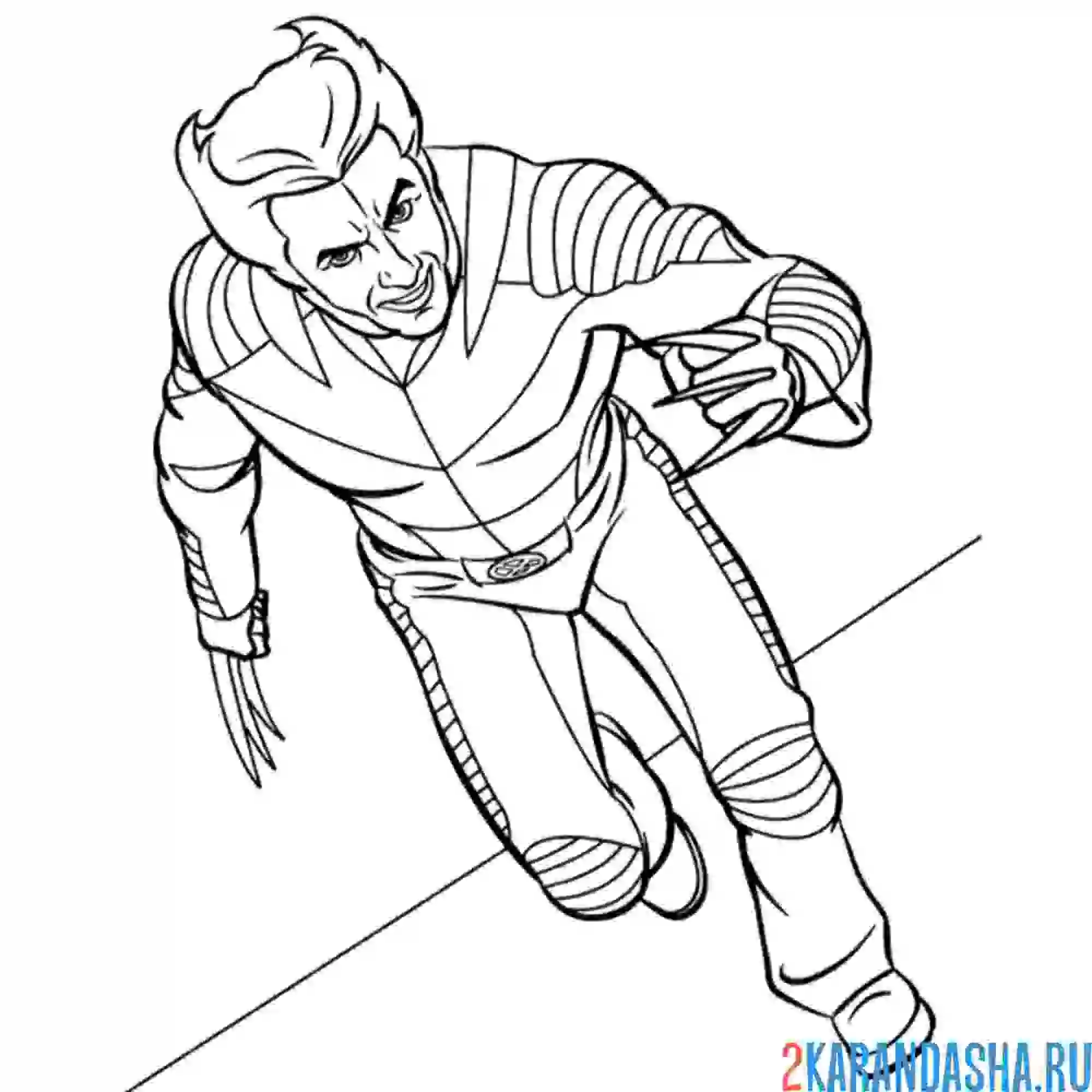 Раскраска росомаха марвел