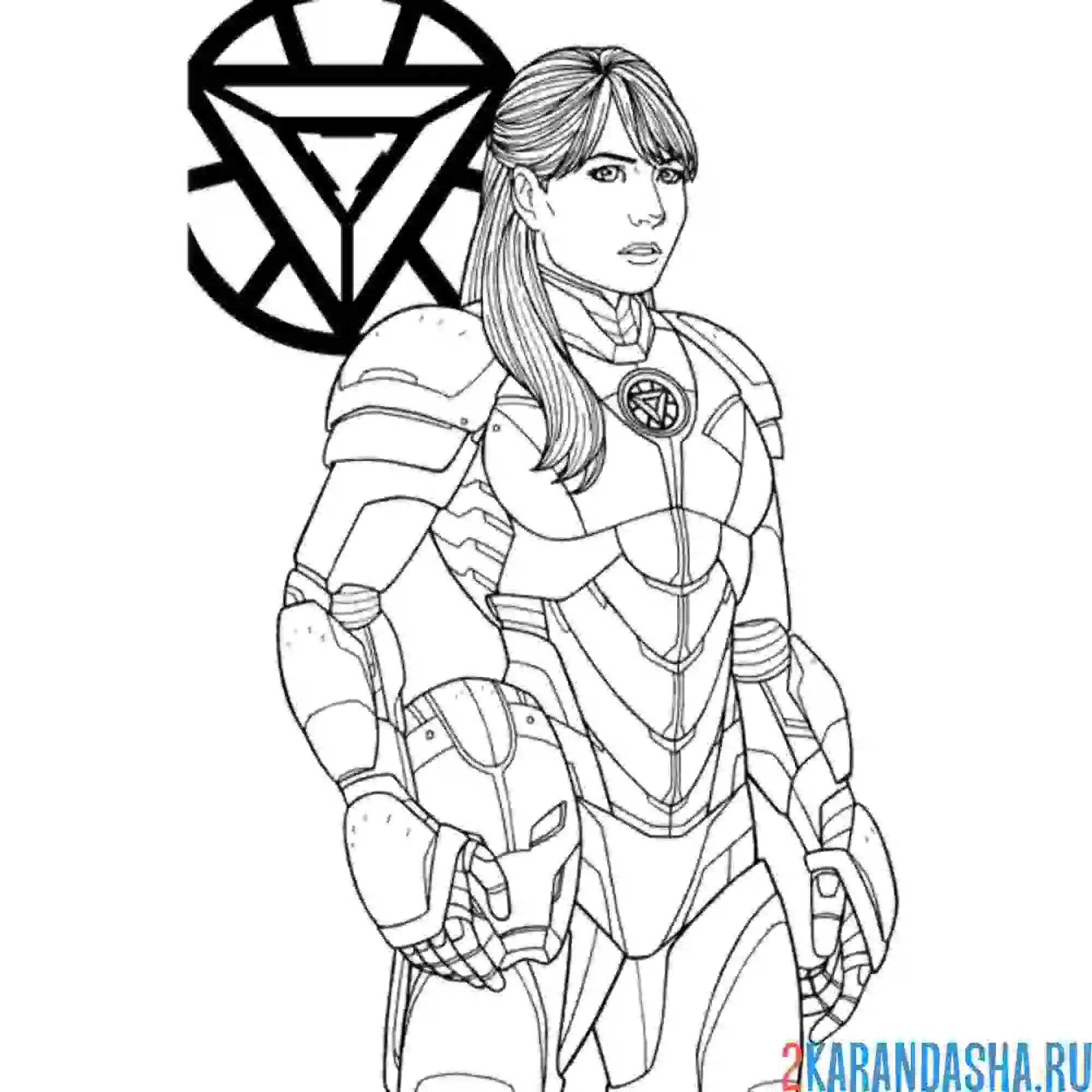 Раскраска марвел девушка