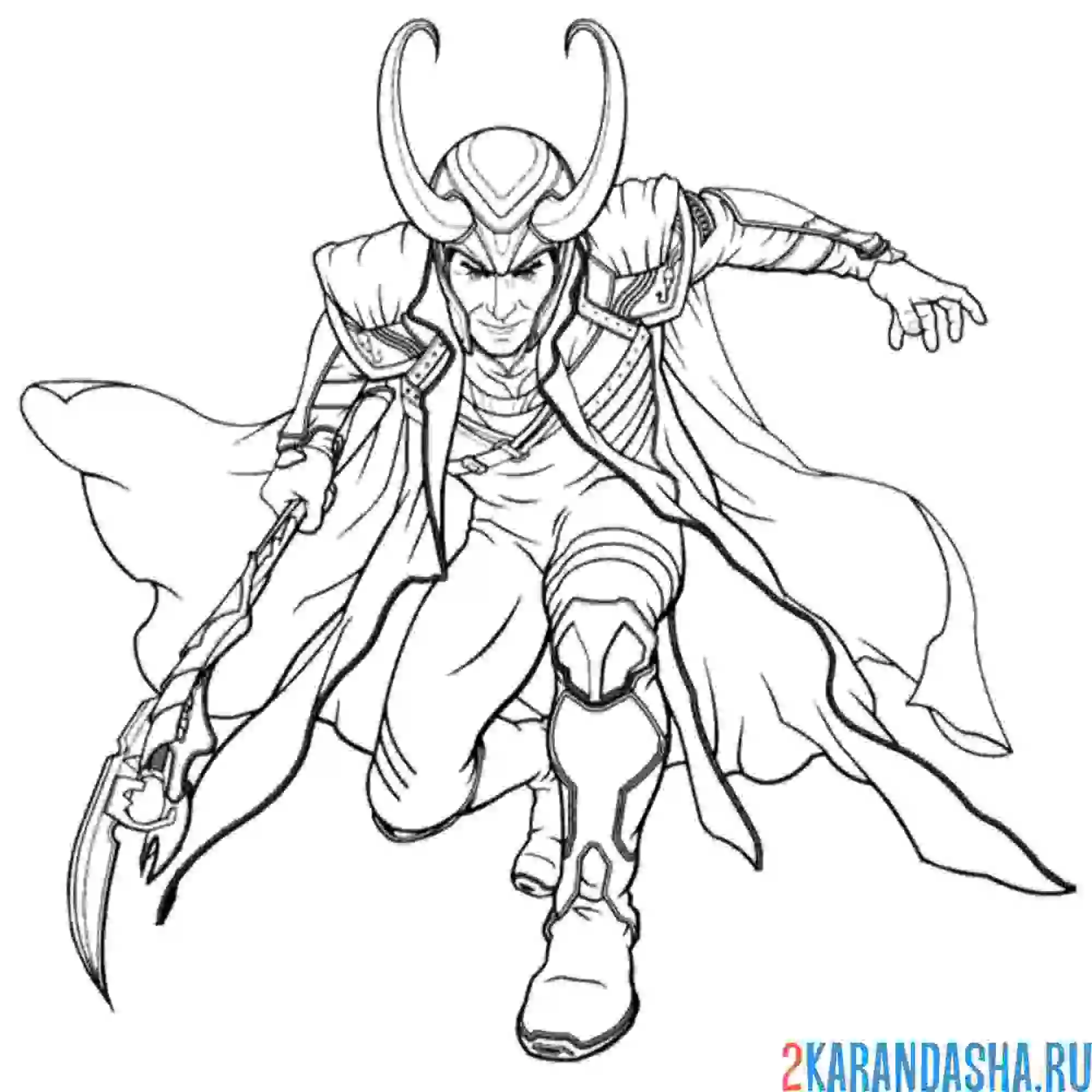 Раскраска марвел локи