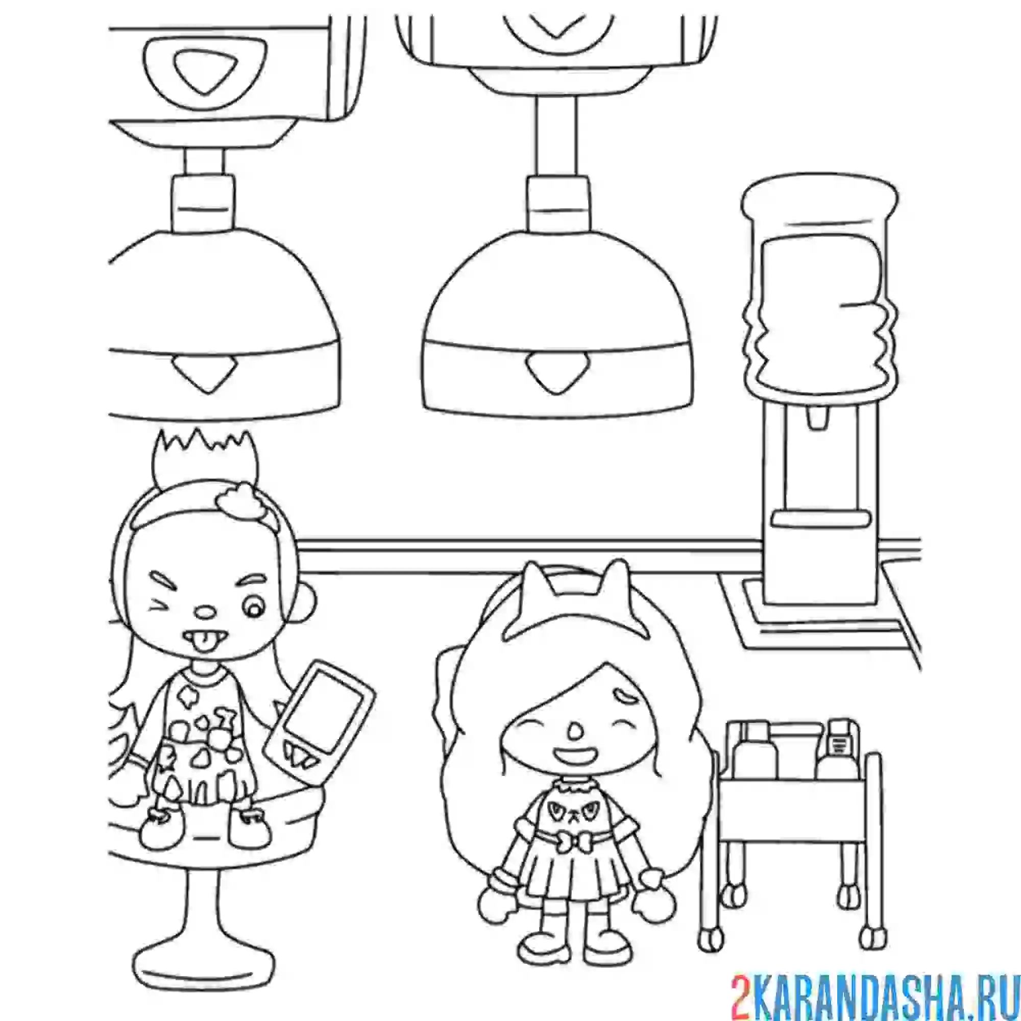 Раскраска тока бока салон