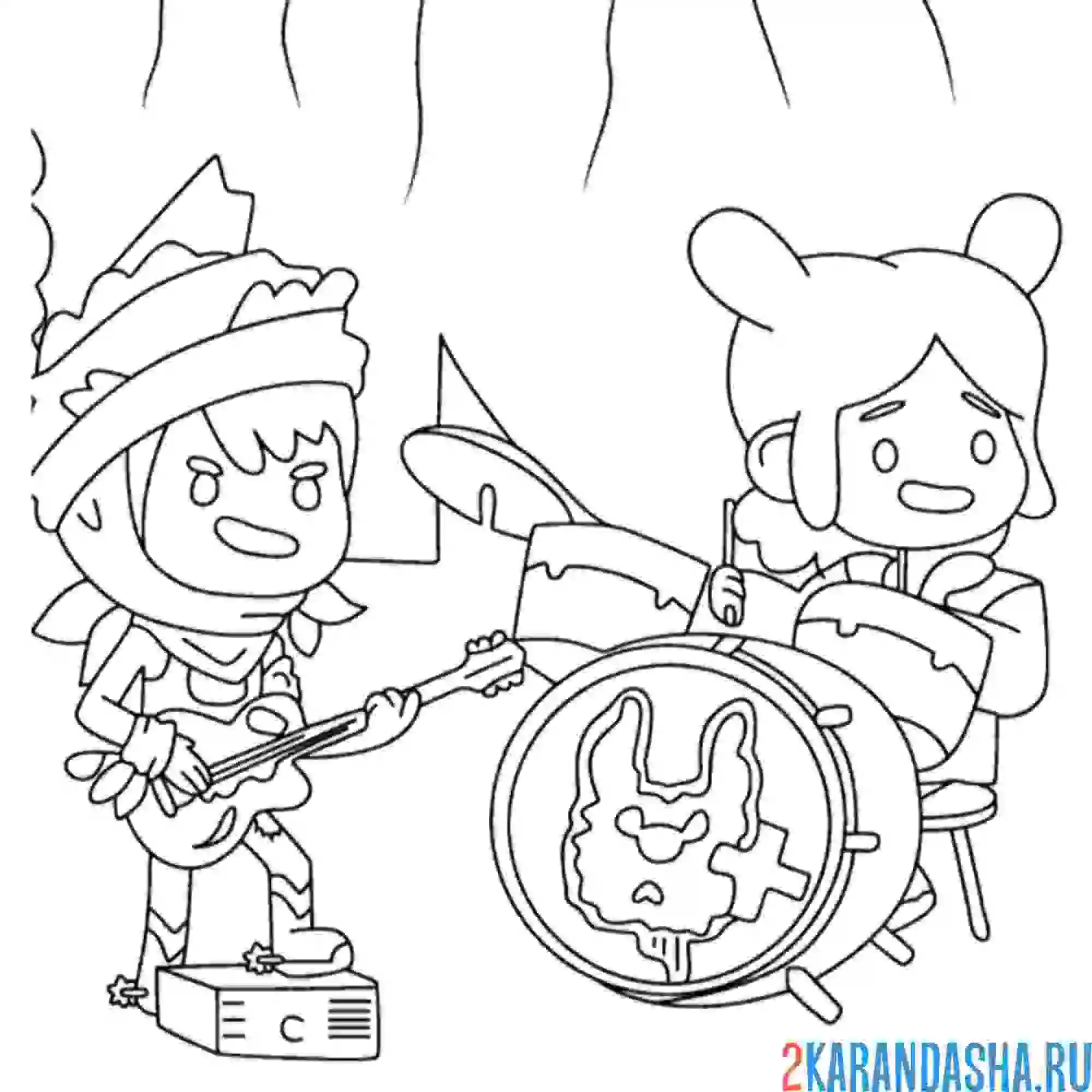 Раскраска тока бока музыкальная группа