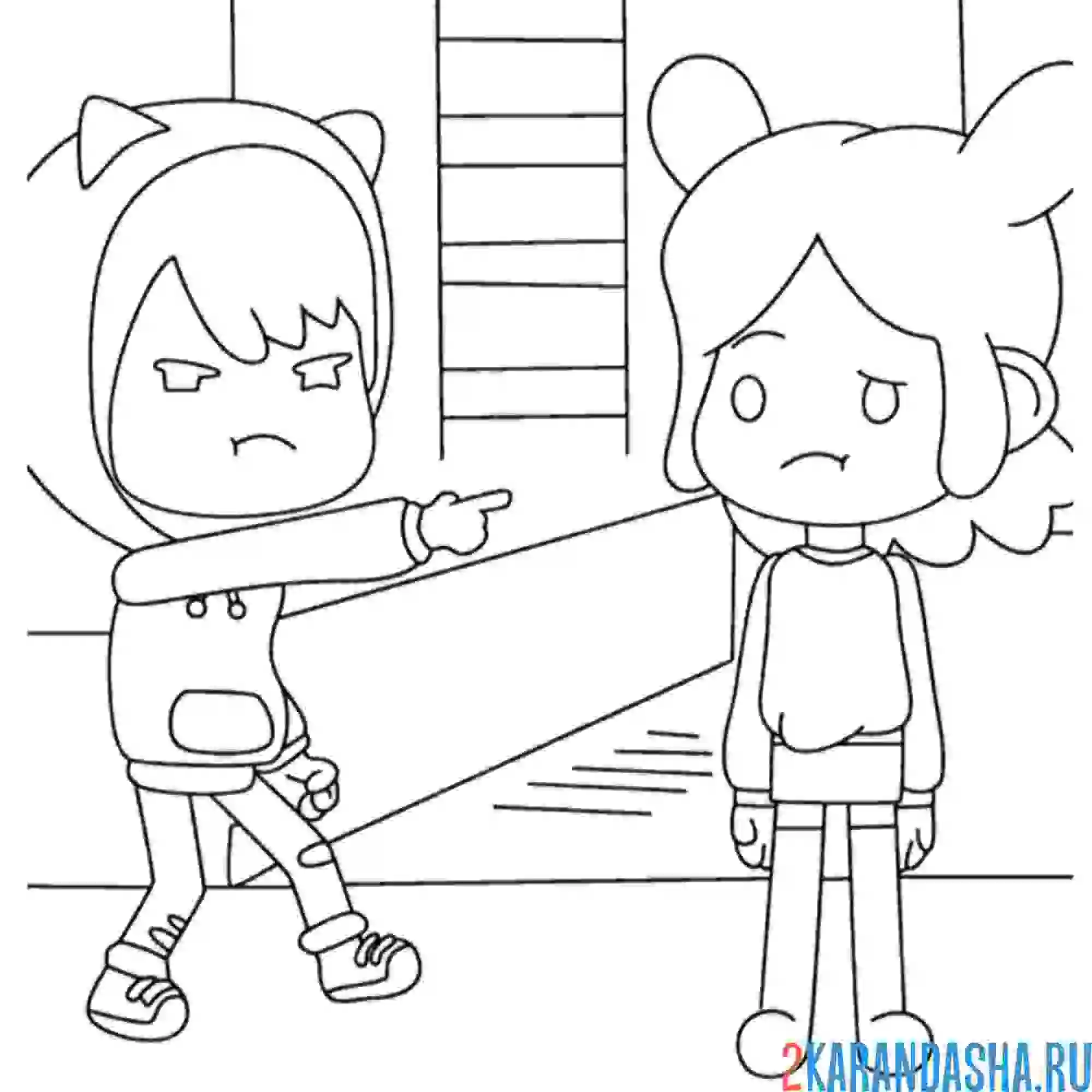 Раскраска тока бока ссора