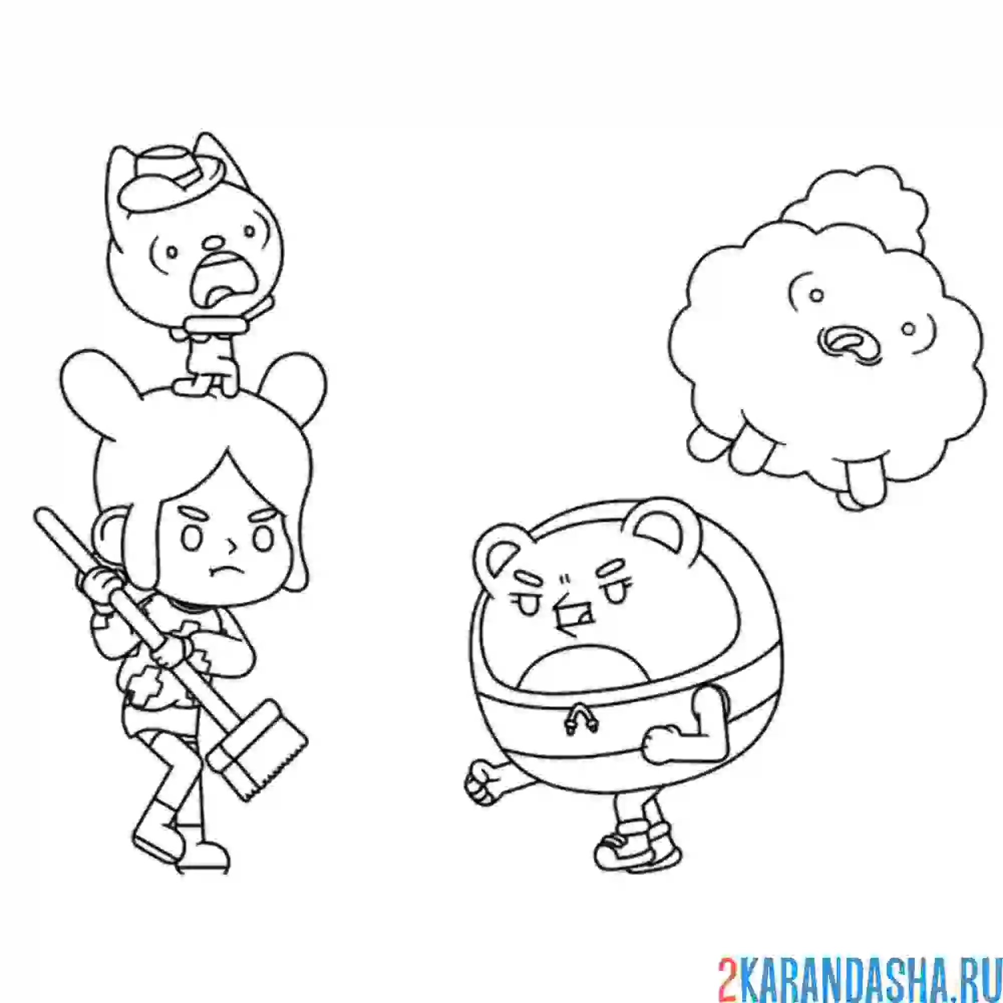 Раскраска тока бока противостояние