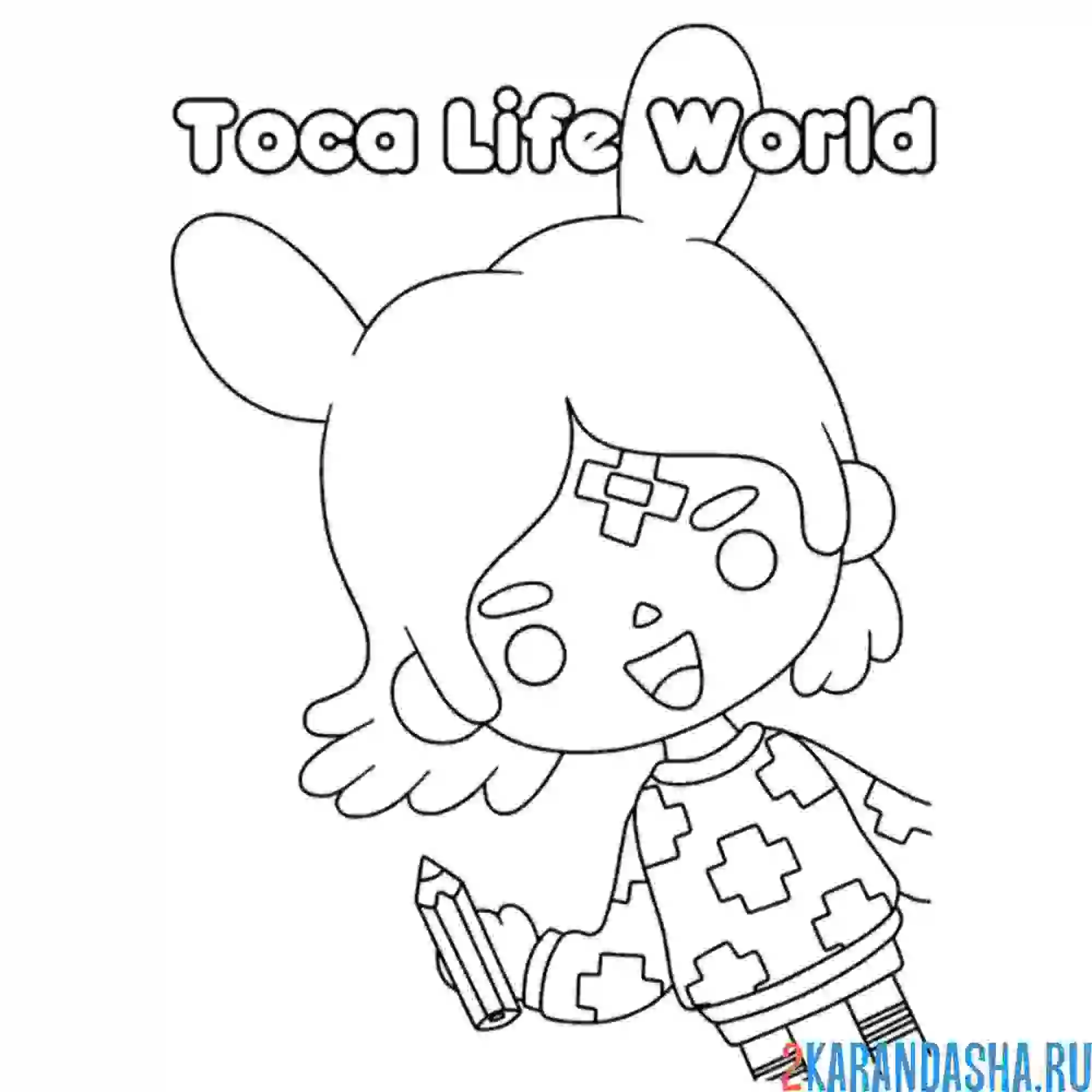 Раскраска персонаж тока бока