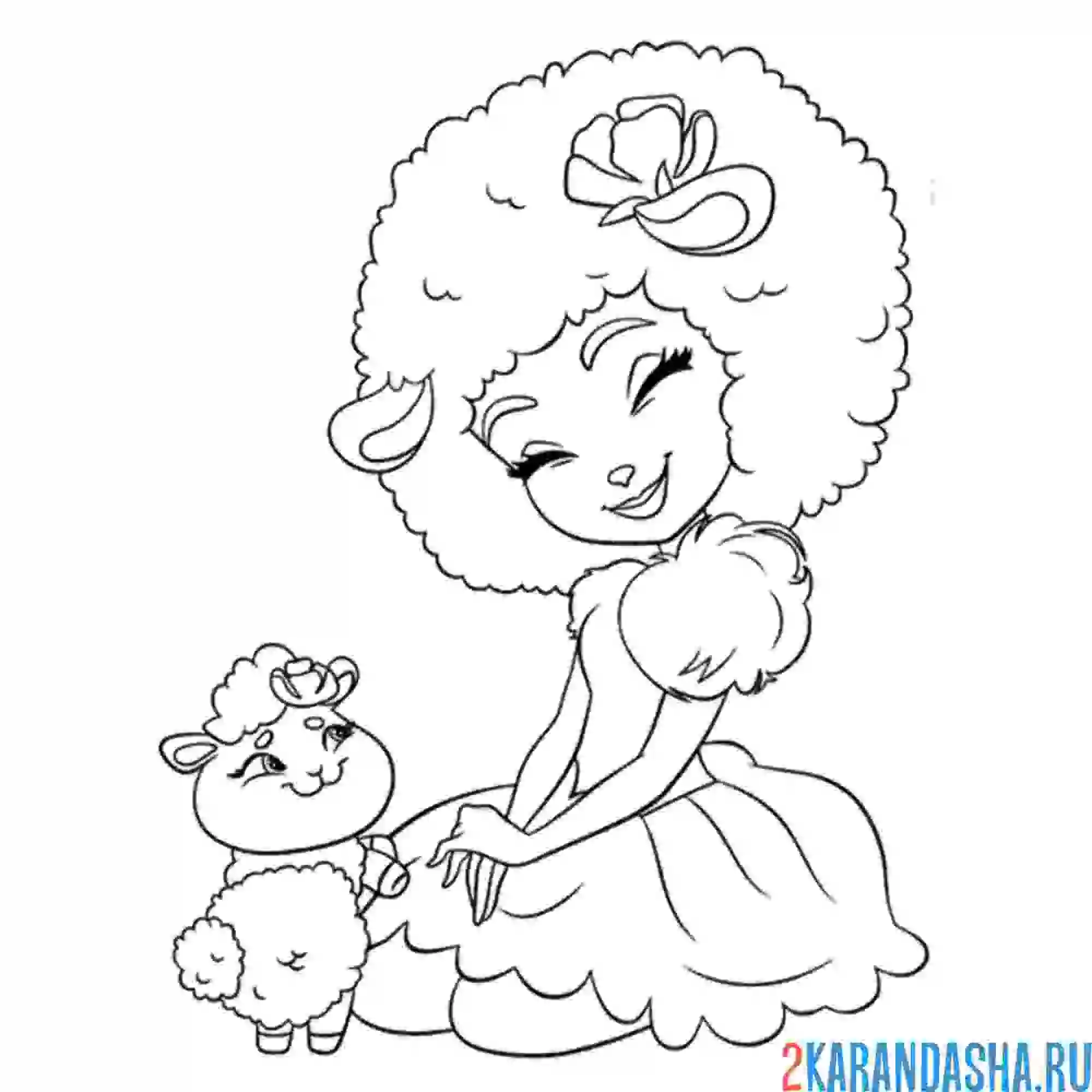 Раскраска лорна барашка и флэг