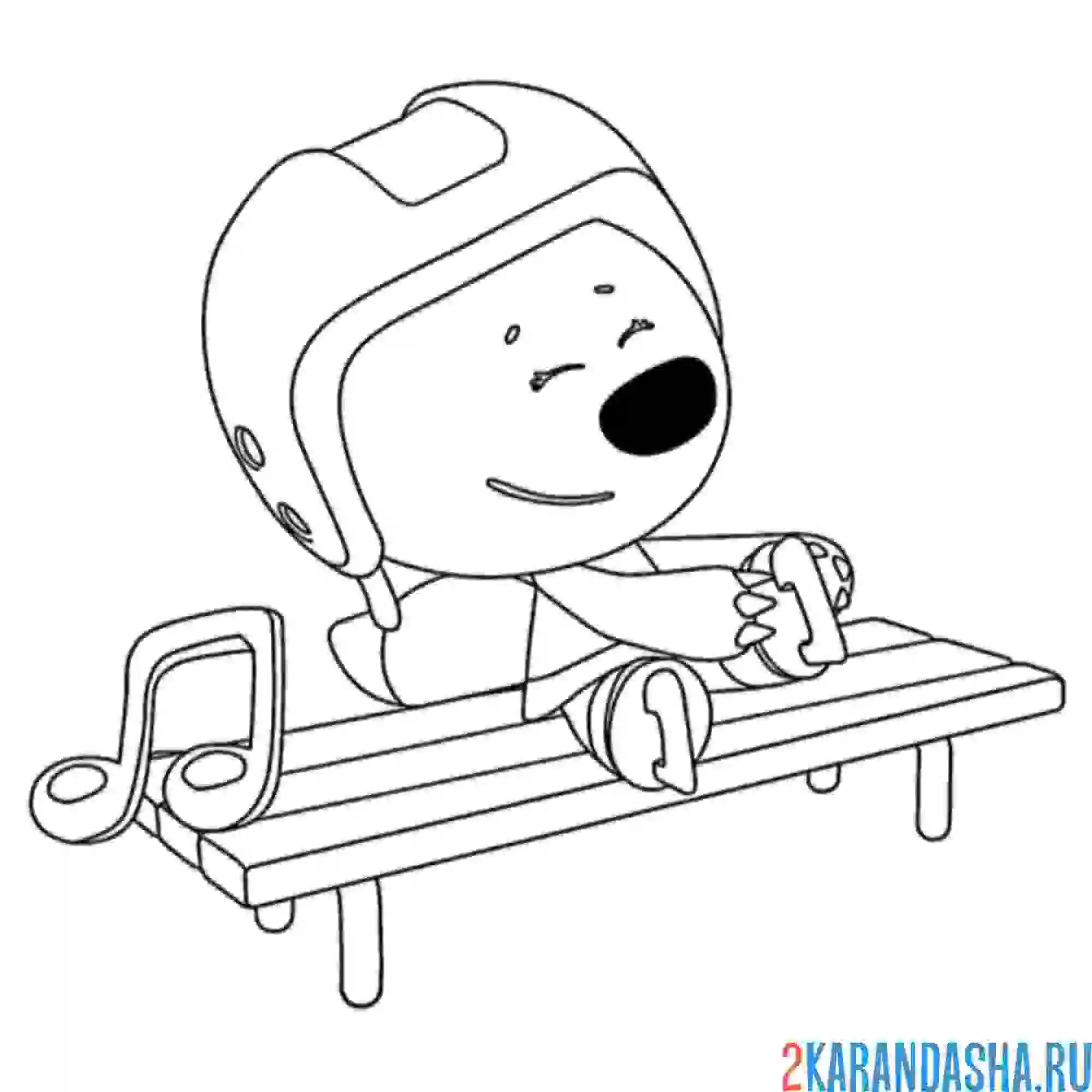 Раскраска соня на коньках ми-ми-мишки