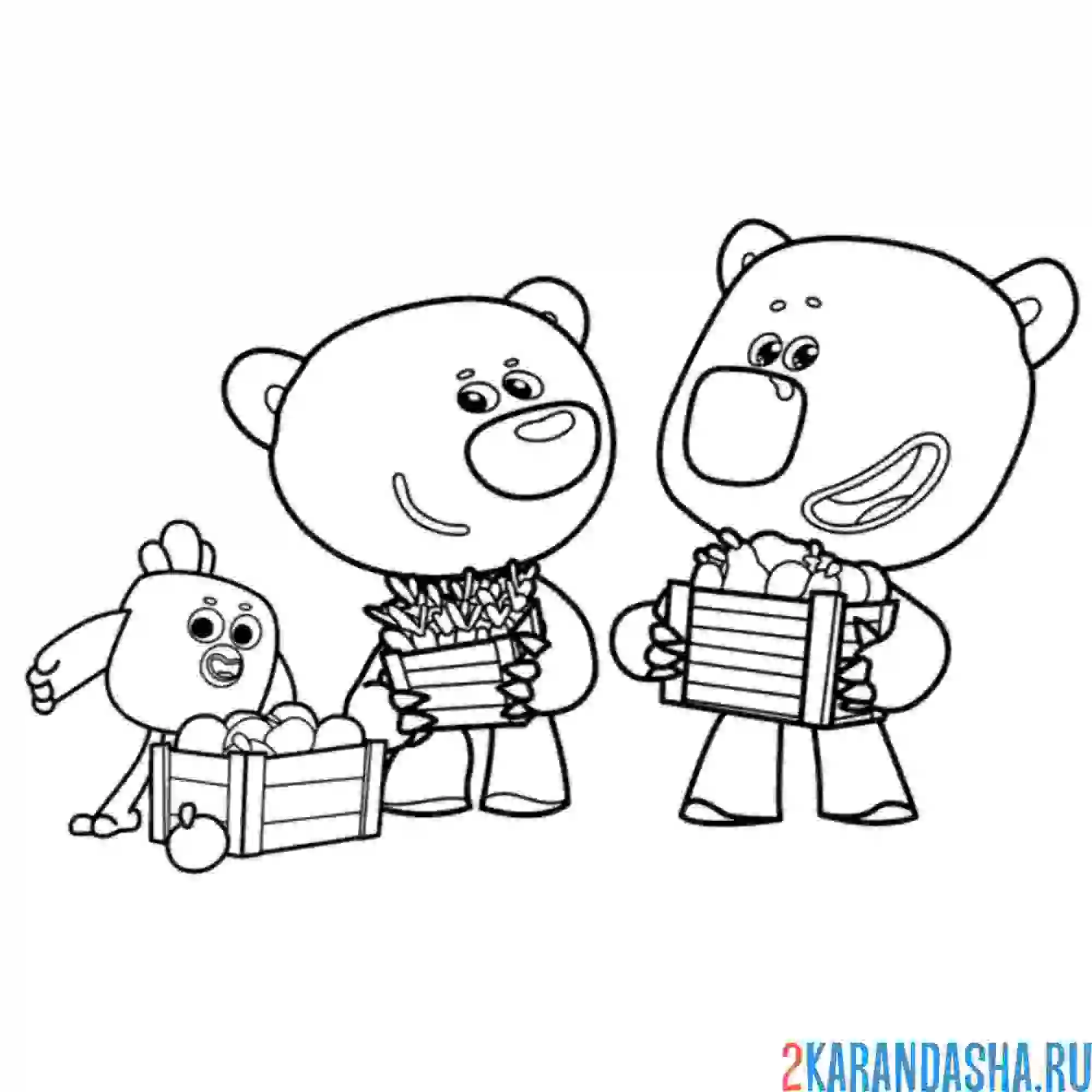 Раскраска ми-ми-мишки компашка