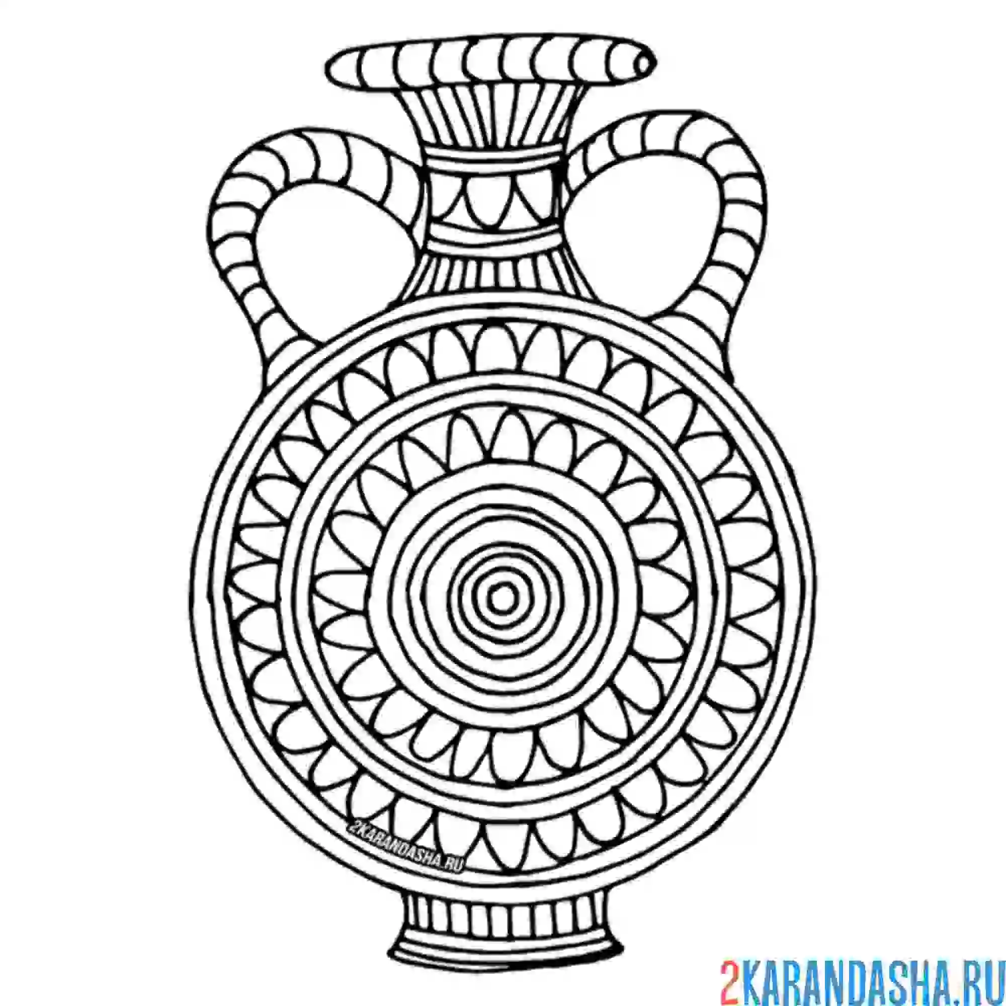 Раскраска греческая ваза