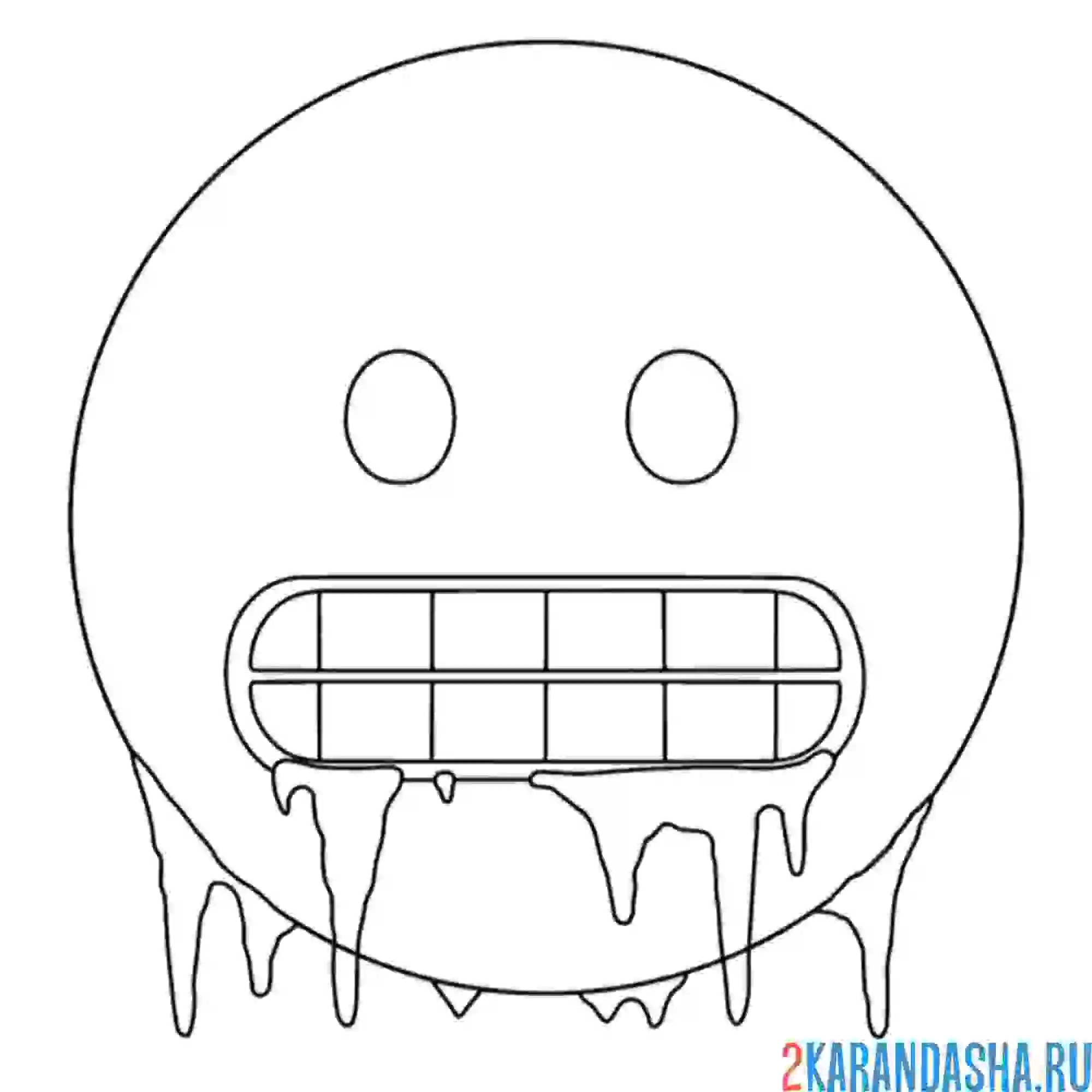 Раскраска смайлик холодрыга