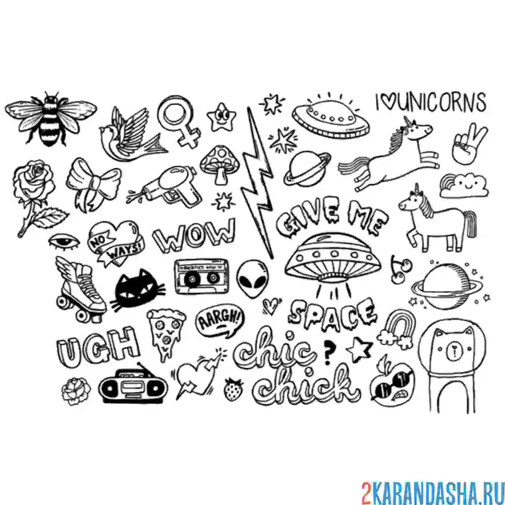 Раскраска наклейки для школы