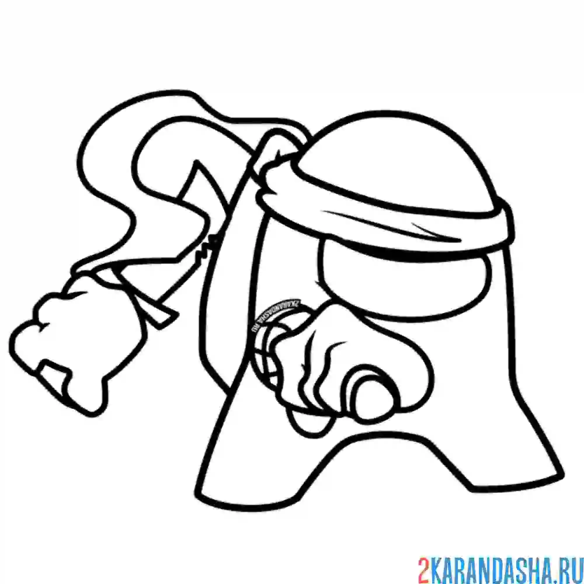 Раскраска амонг ас фнф предатель