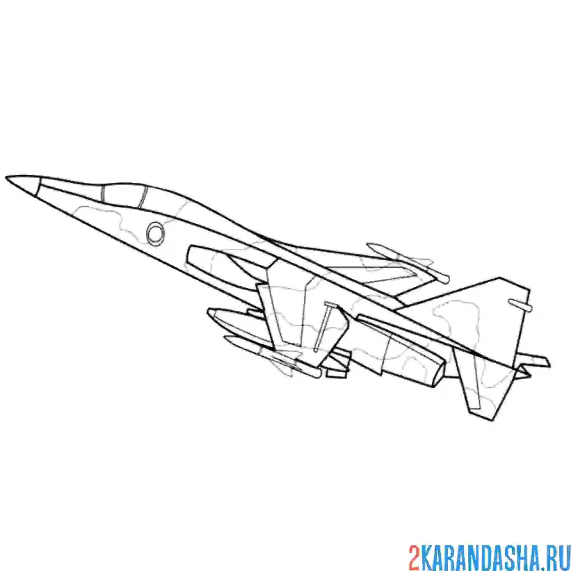 Раскраска mitsubishi f-1  японский истребитель-бомбардировщик