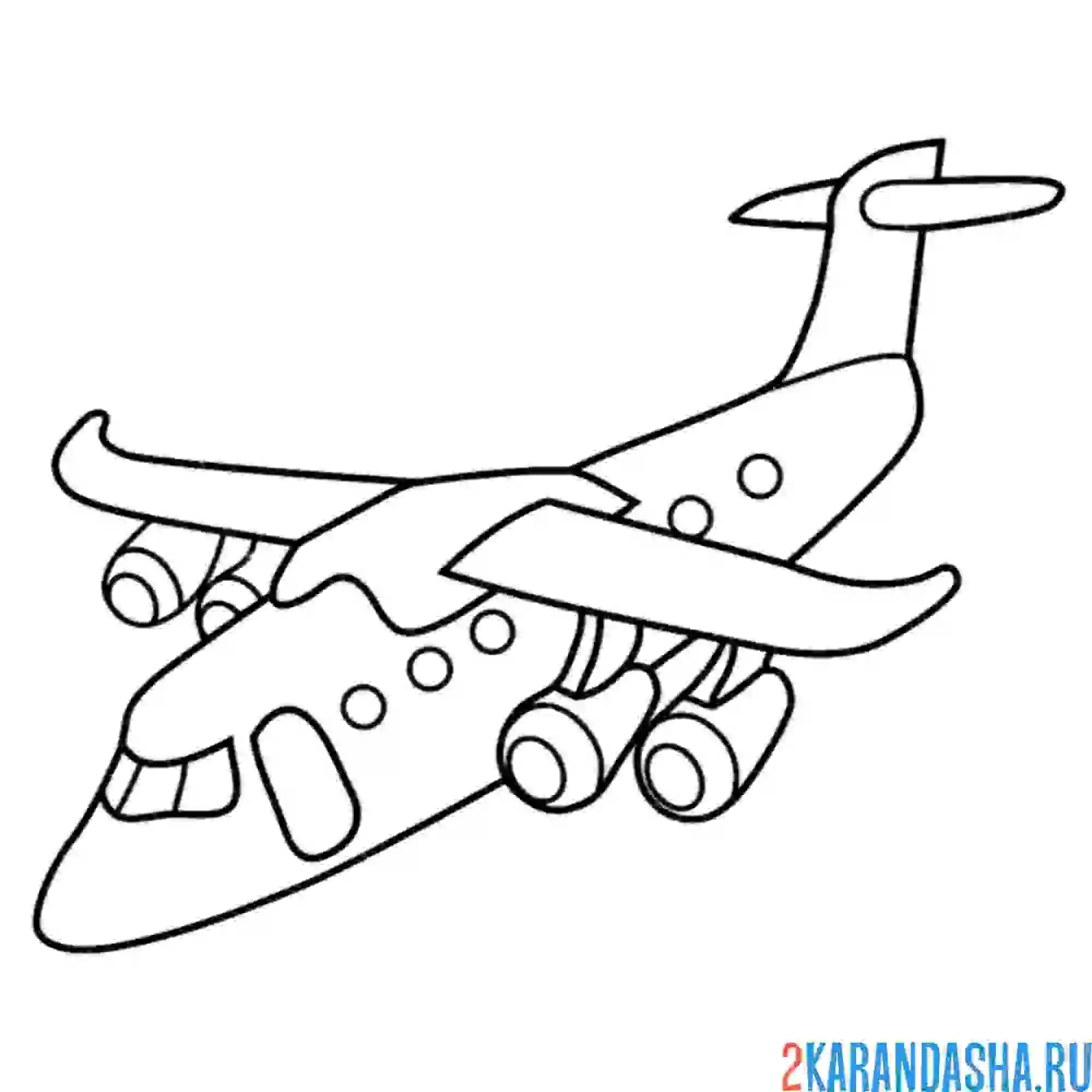 Раскраска игрушечный самолетик
