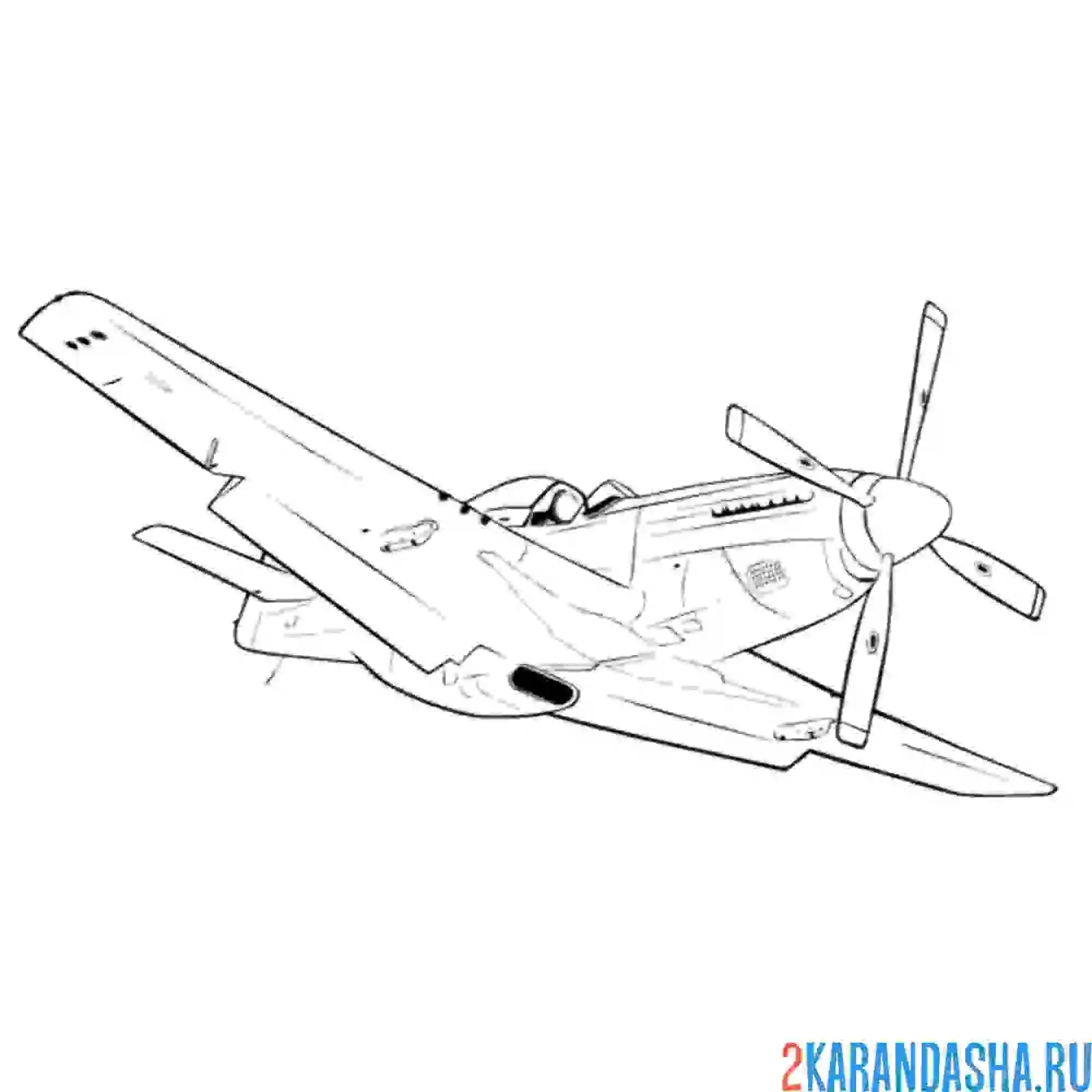 Раскраска легкий воздушный самолет