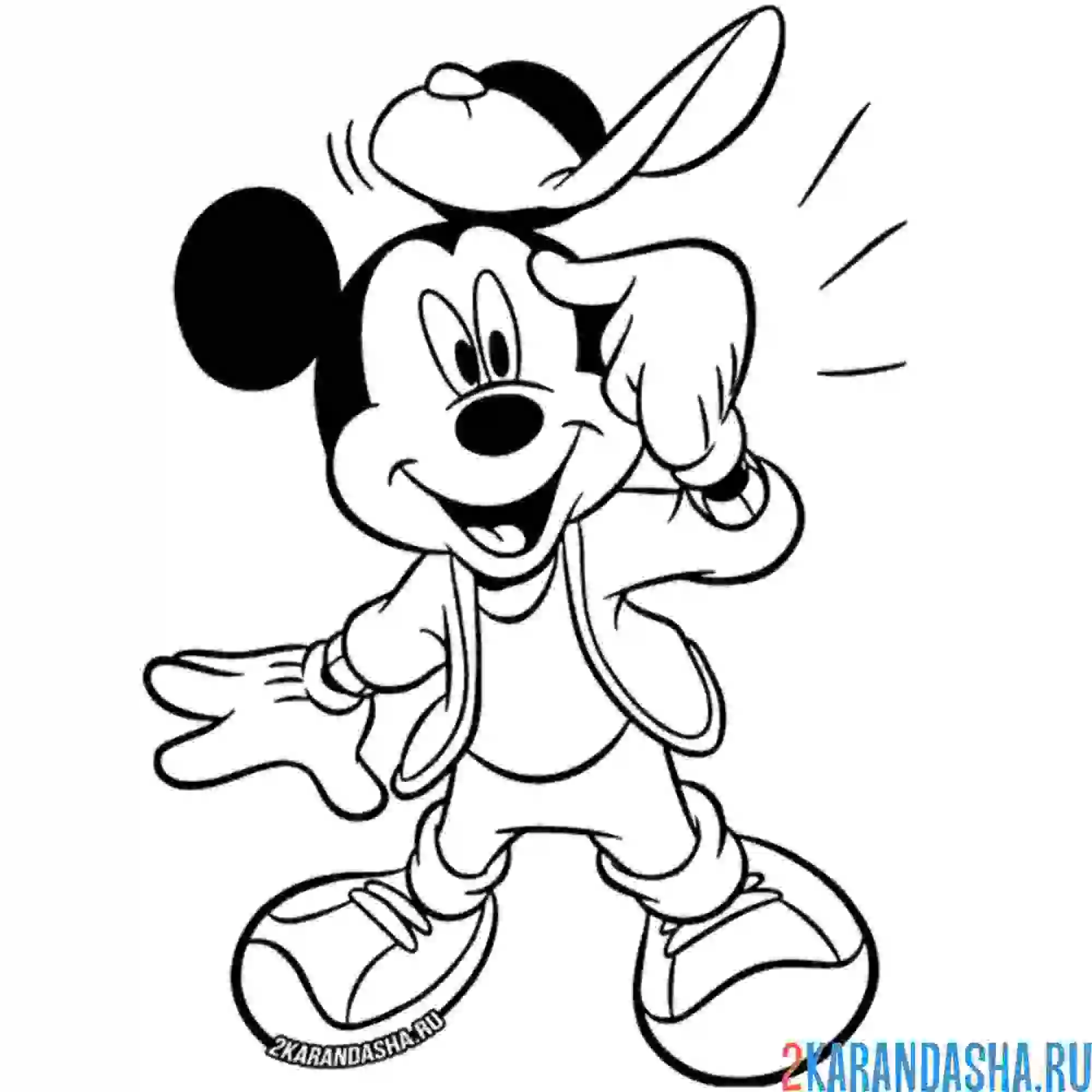 Раскраска микки маус пришла идея