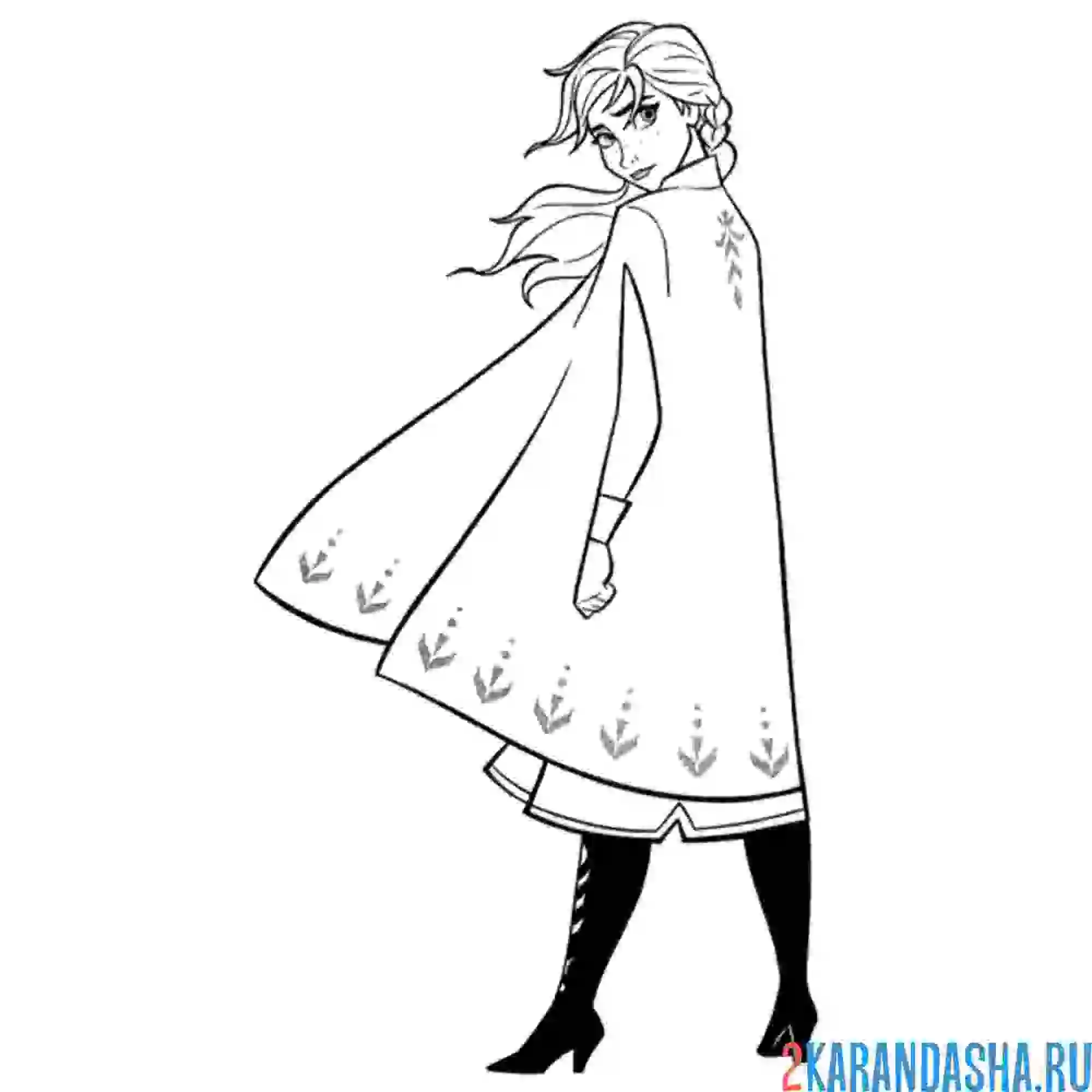 Раскраска анна задумалась