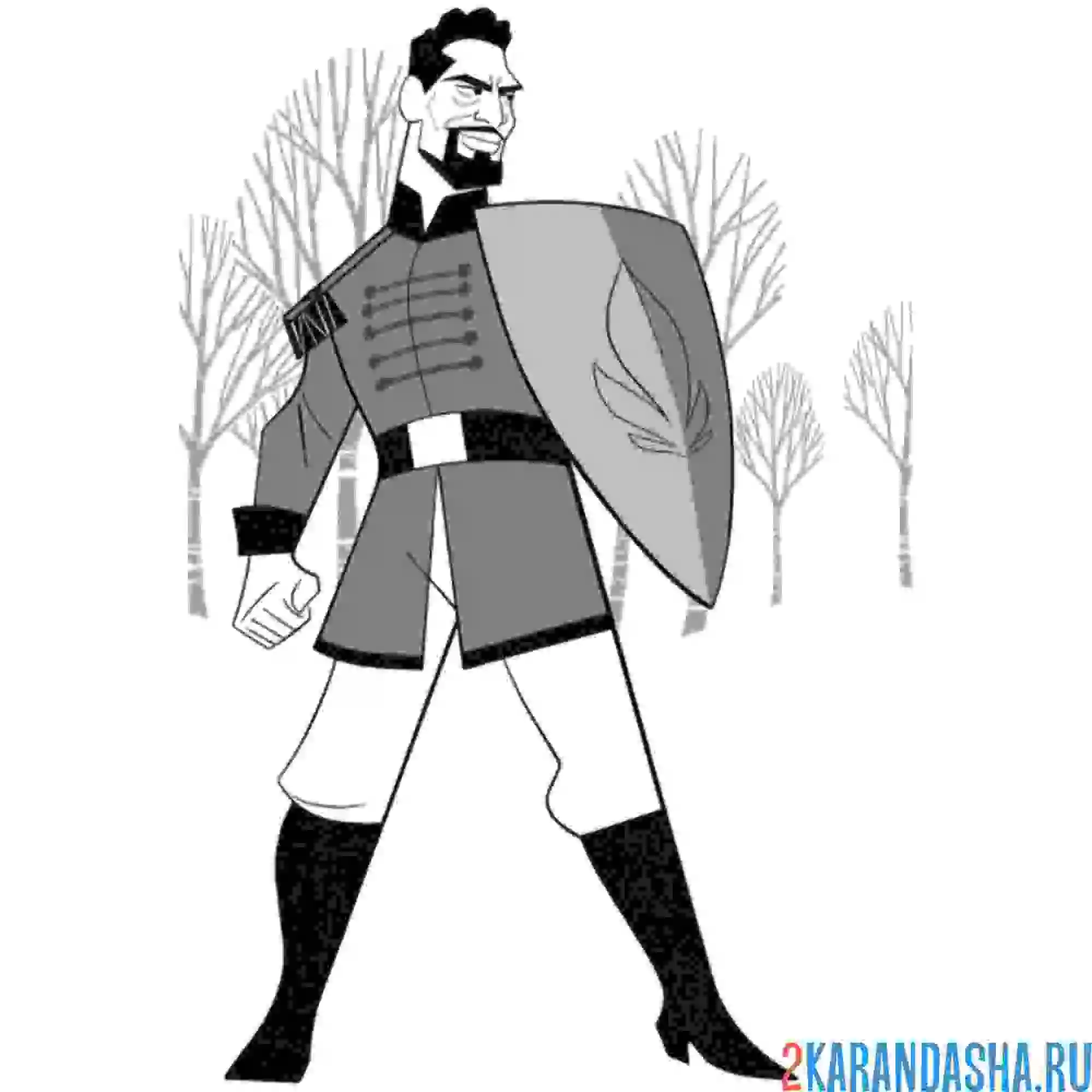 Раскраска лейтенант маттиас