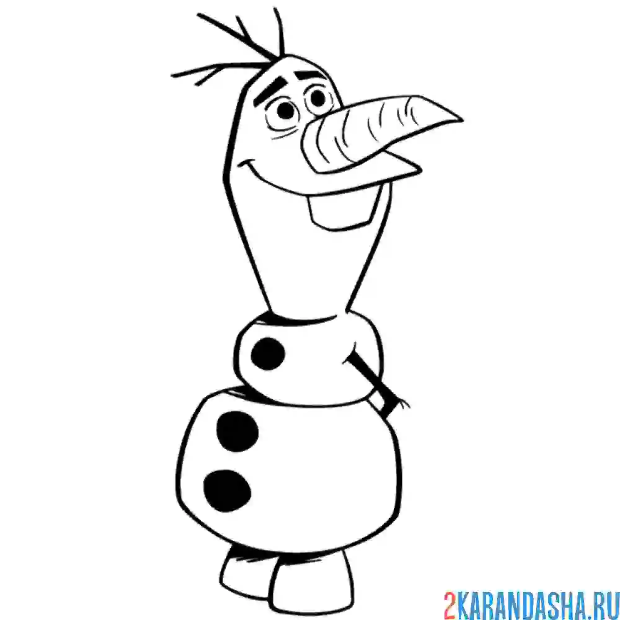 Раскраска олаф мечтатель