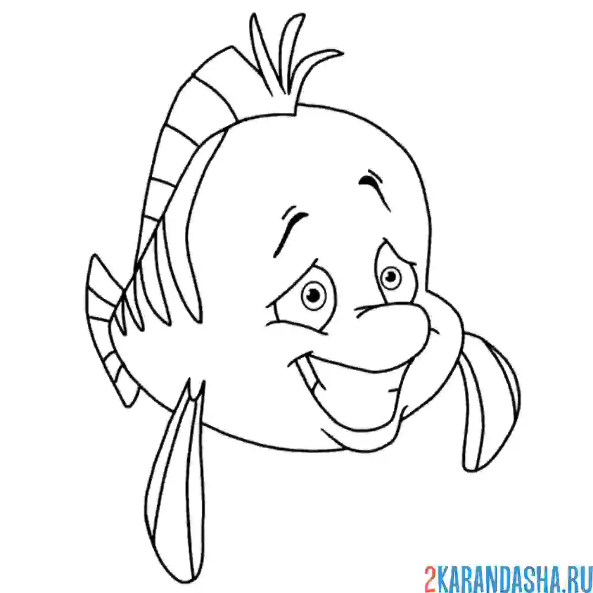Раскраска упс флаундер что-то натворил
