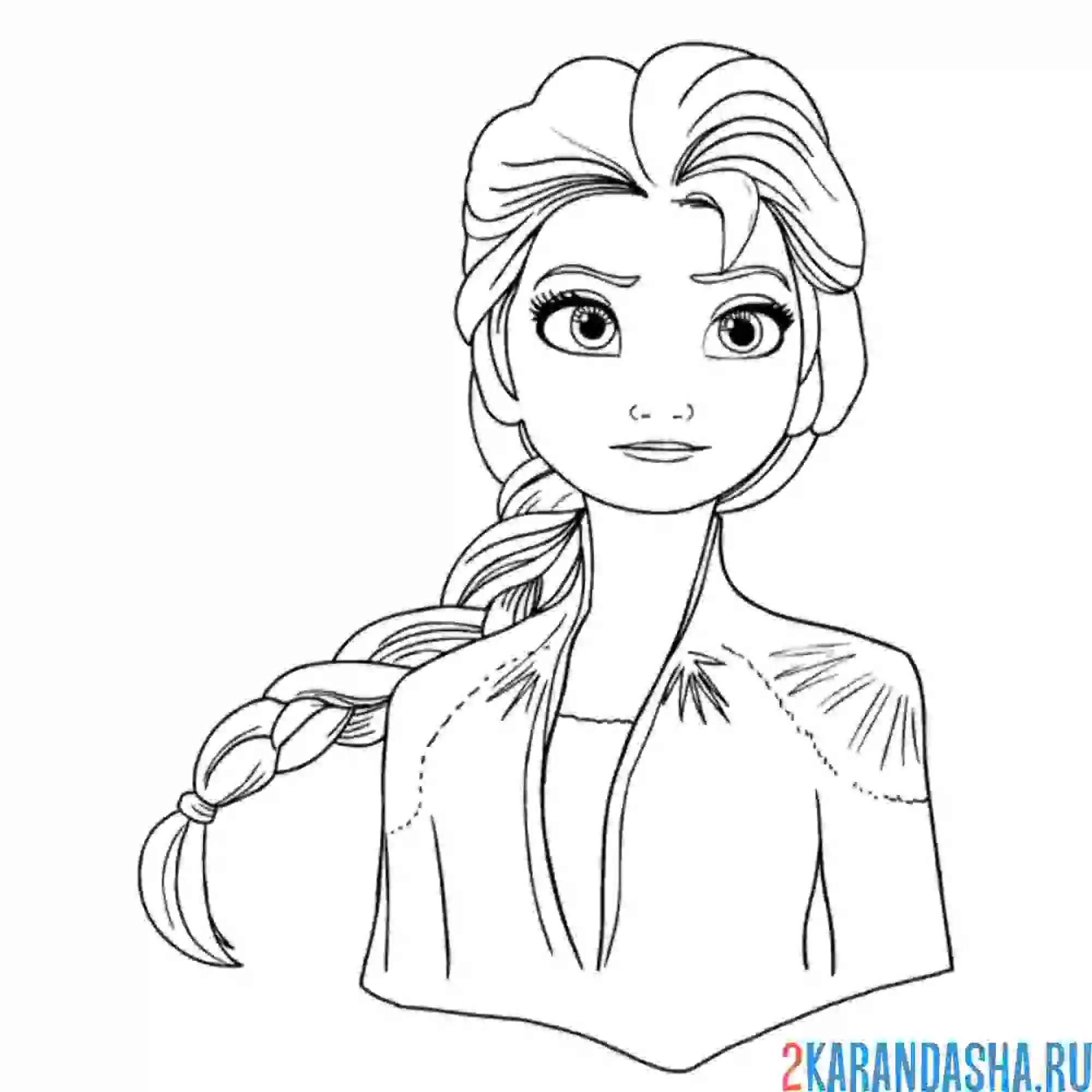 Раскраски для девочек холодное сердце. Раскраска Anna Elsa.