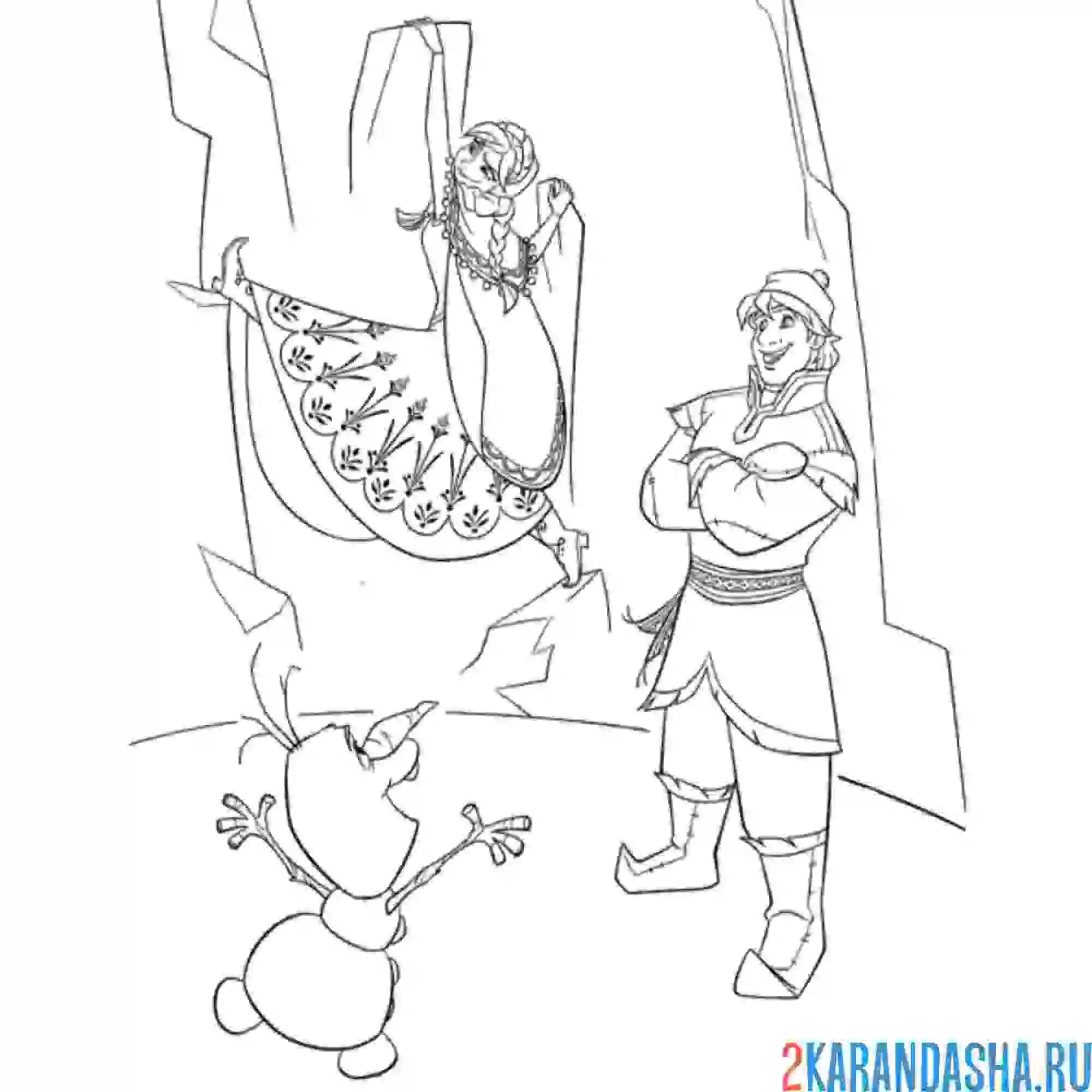 Раскраска анна лезет по скале