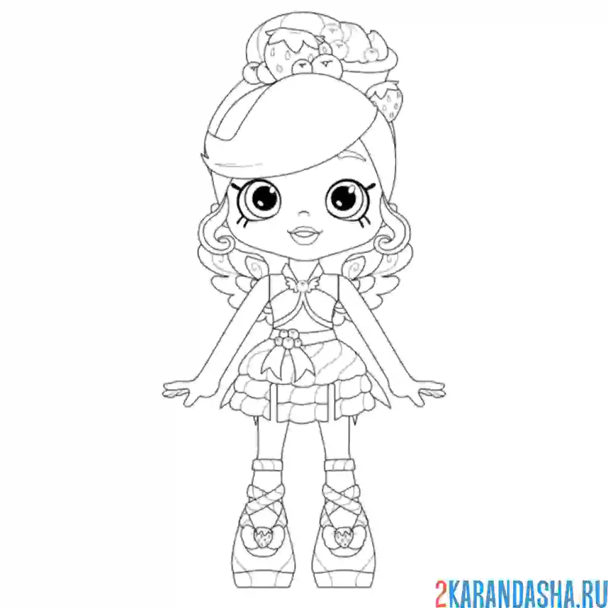 Раскраска кукла фрия фройо шопкинс