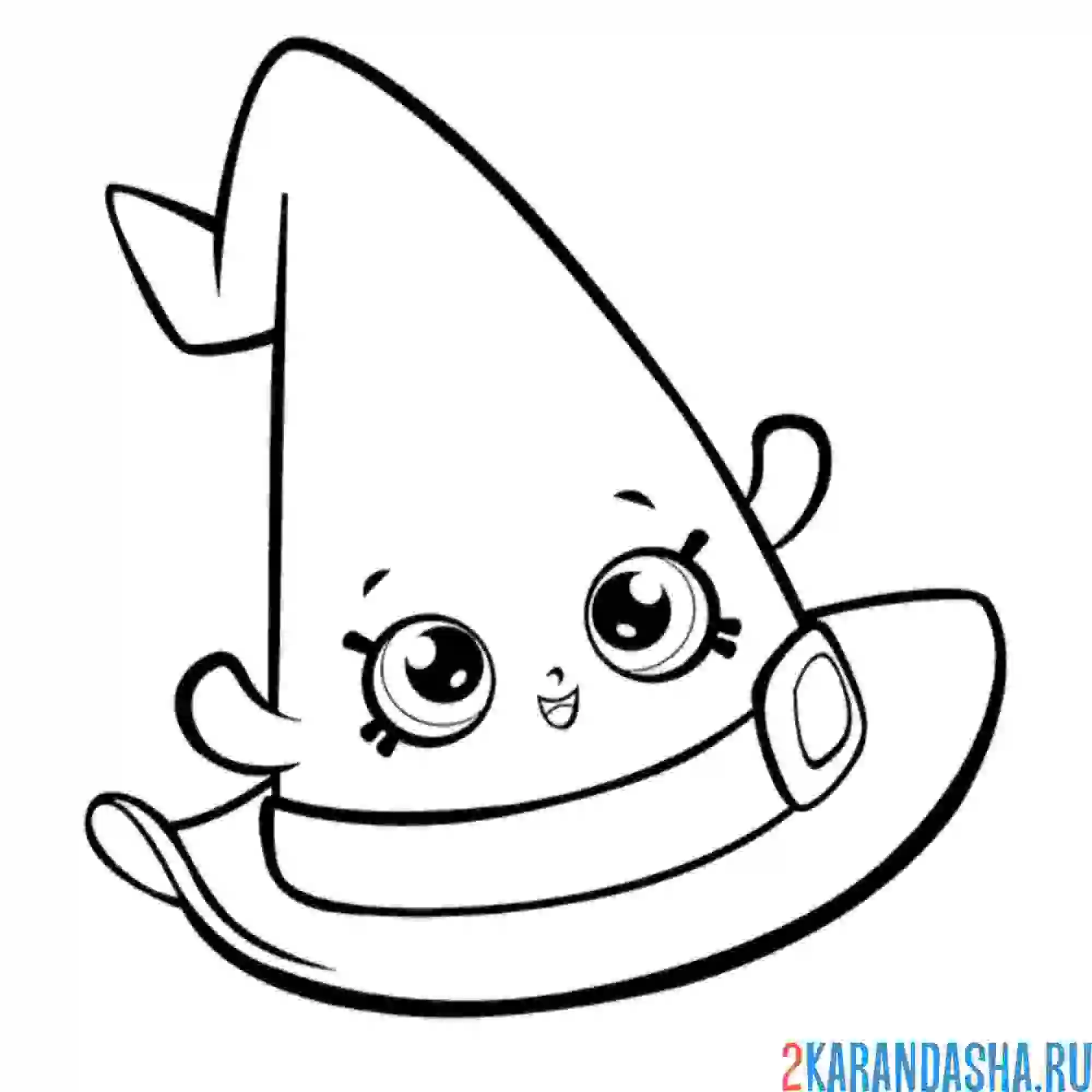 Раскраска шопкинс шляпа ведьмы