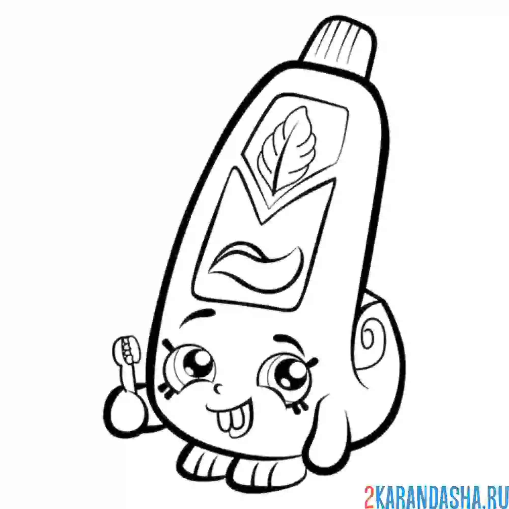 Раскраска шопкинс зубная паста