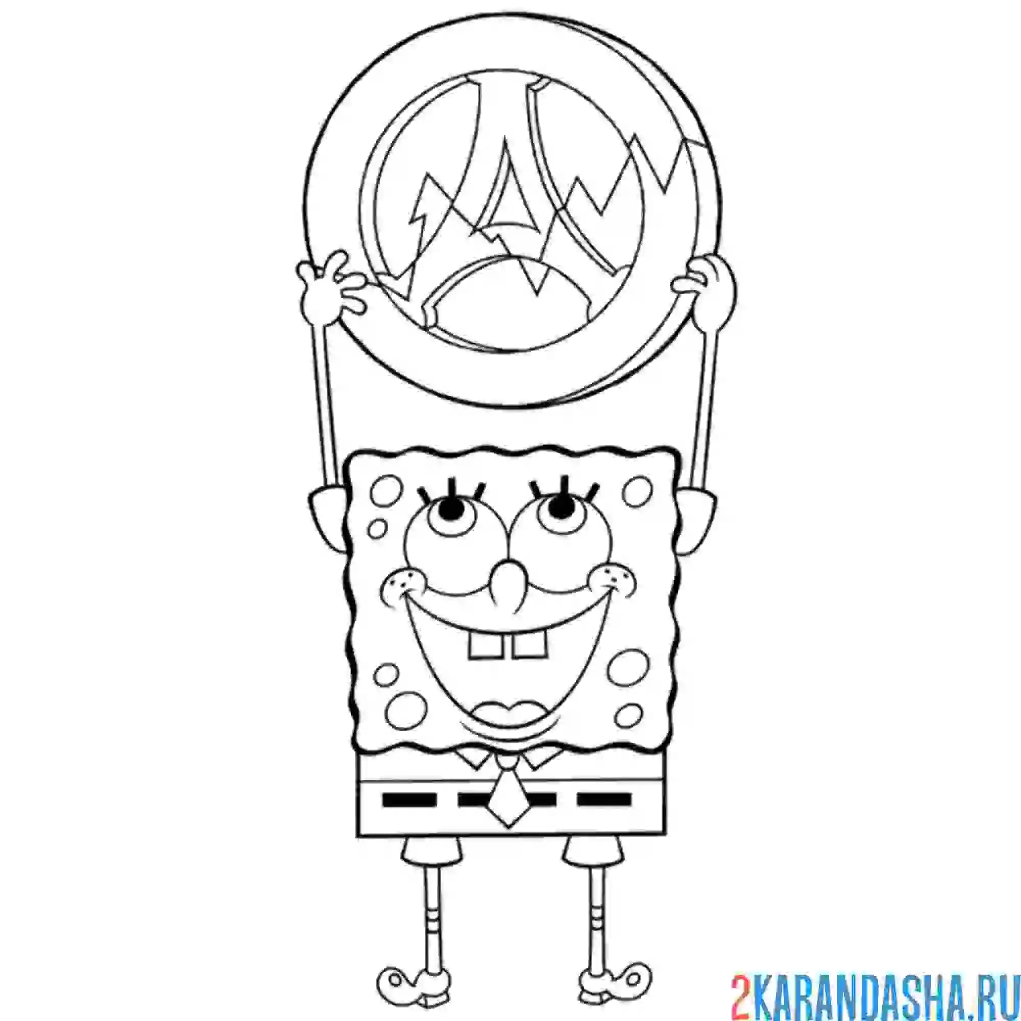 Раскраска губка боб