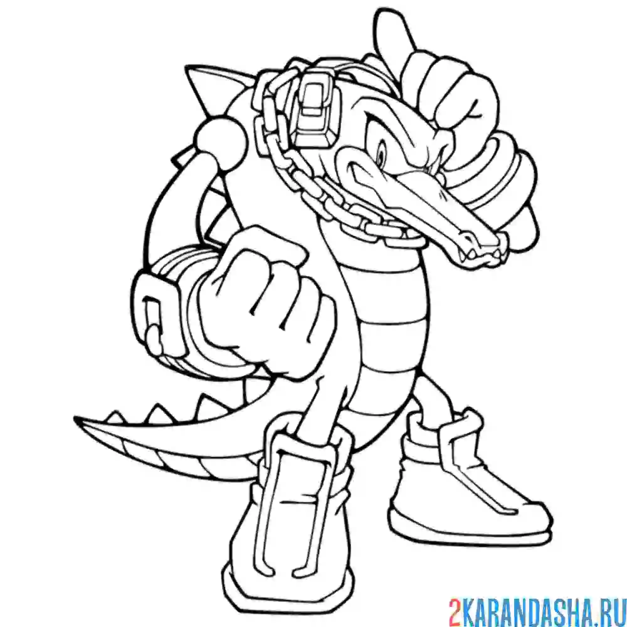 Раскраска крокодил вектор