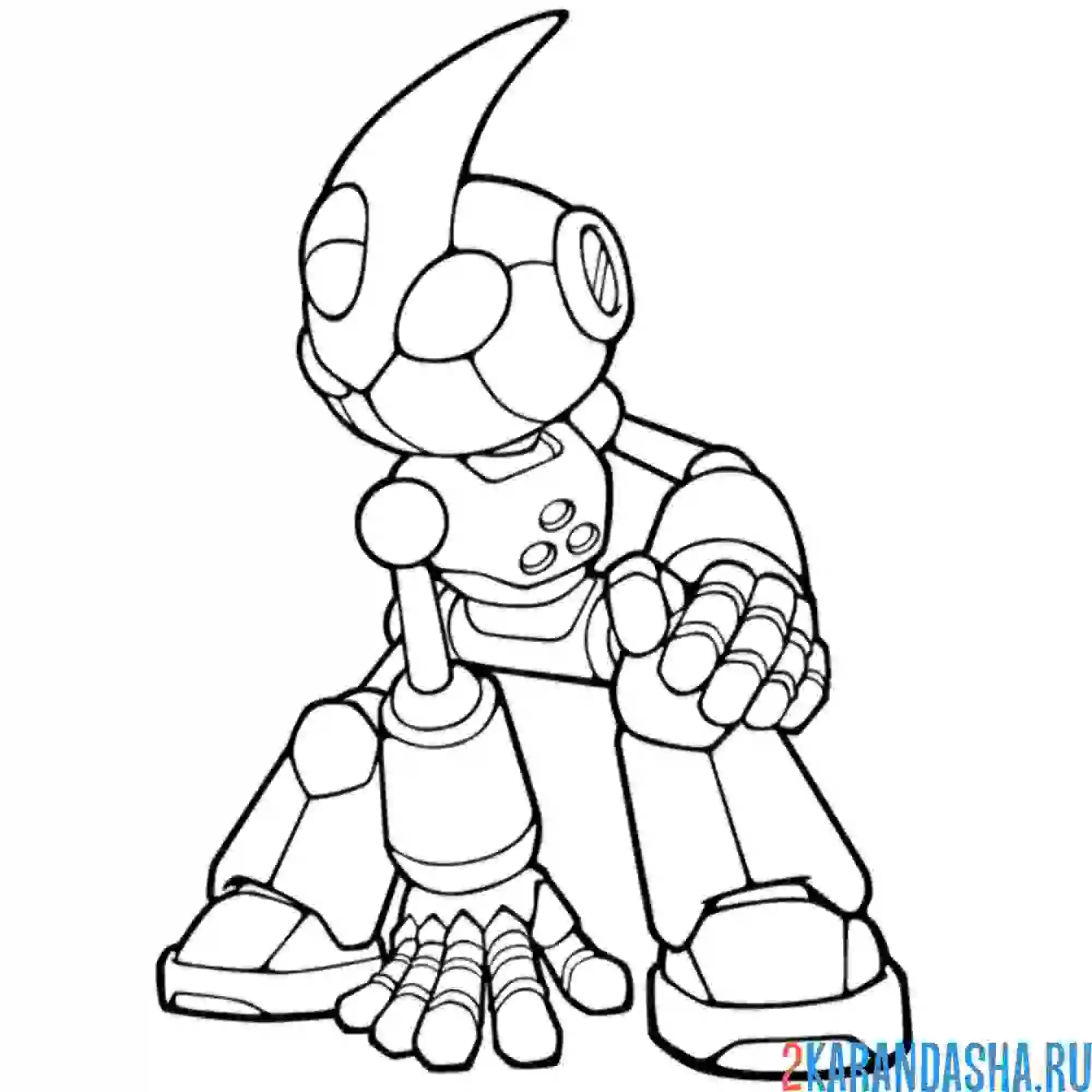 Раскраска робот эмерл