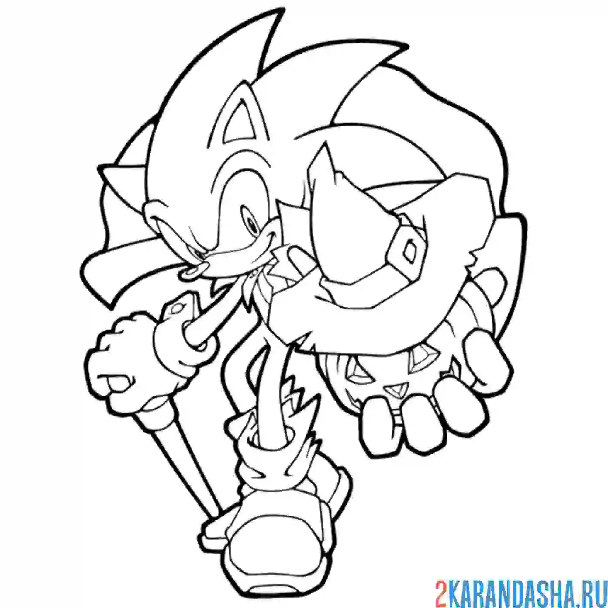 Раскраска соник хэллоуин