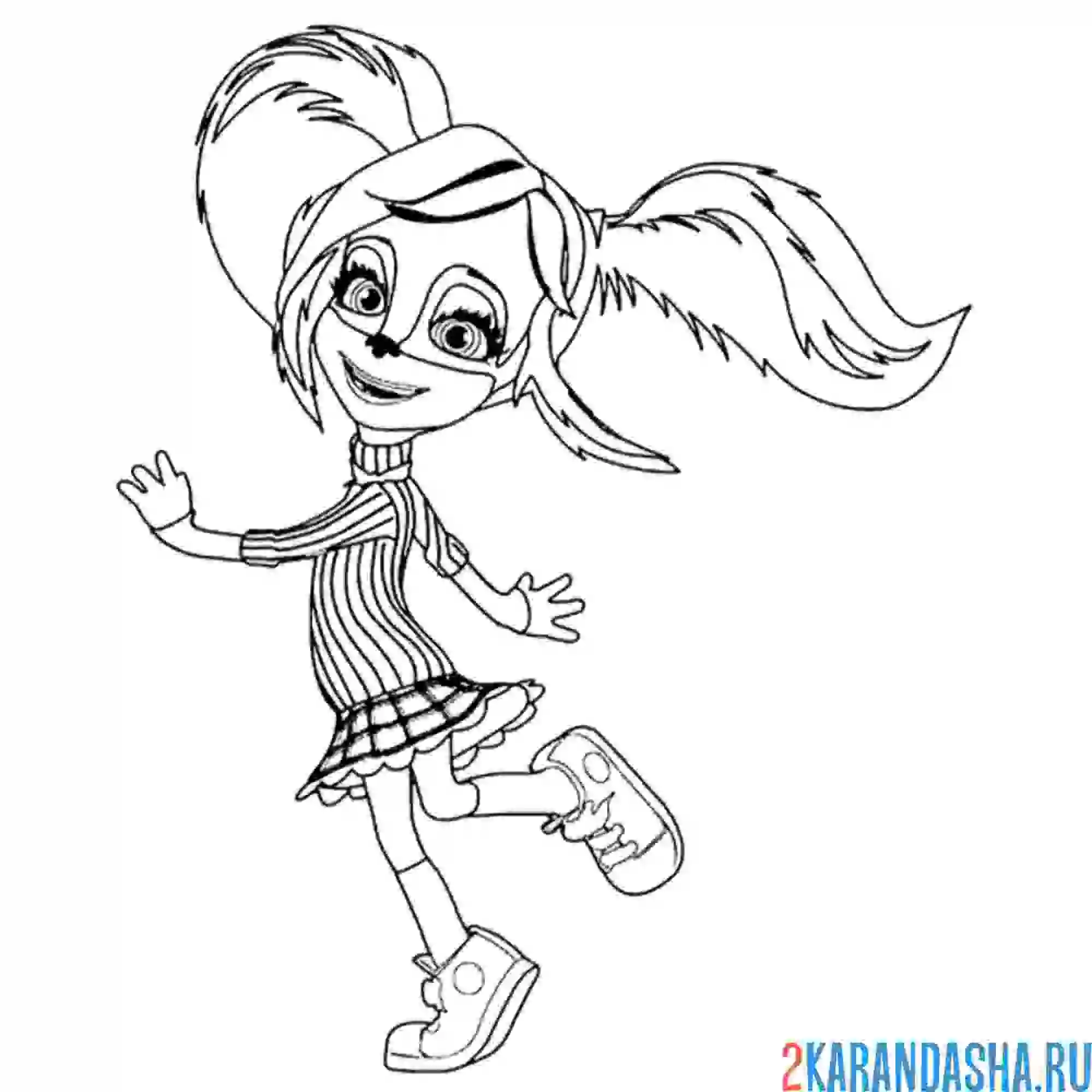 Раскраска роза барбоскина танцует