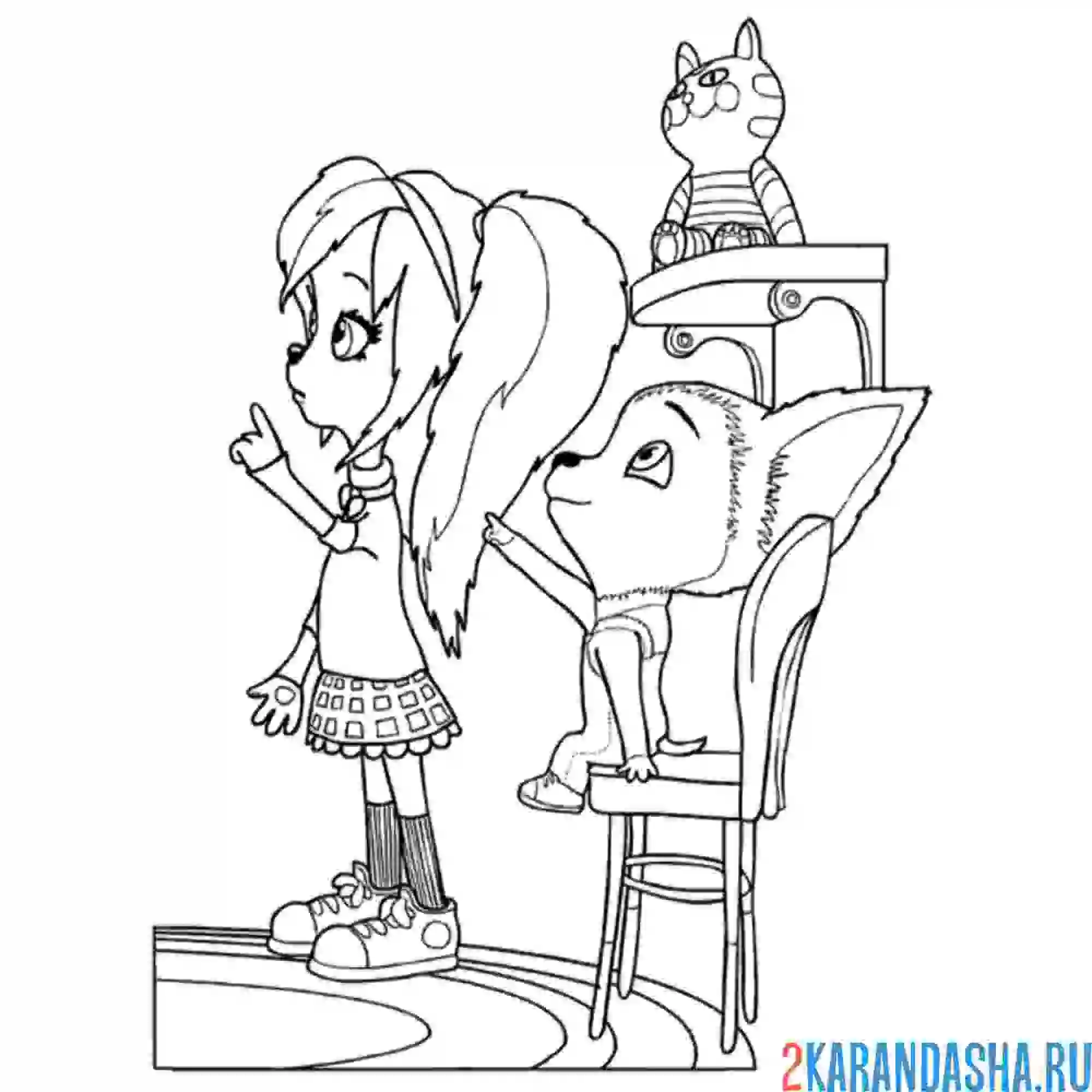 Раскраска роза и малыш барбоскины