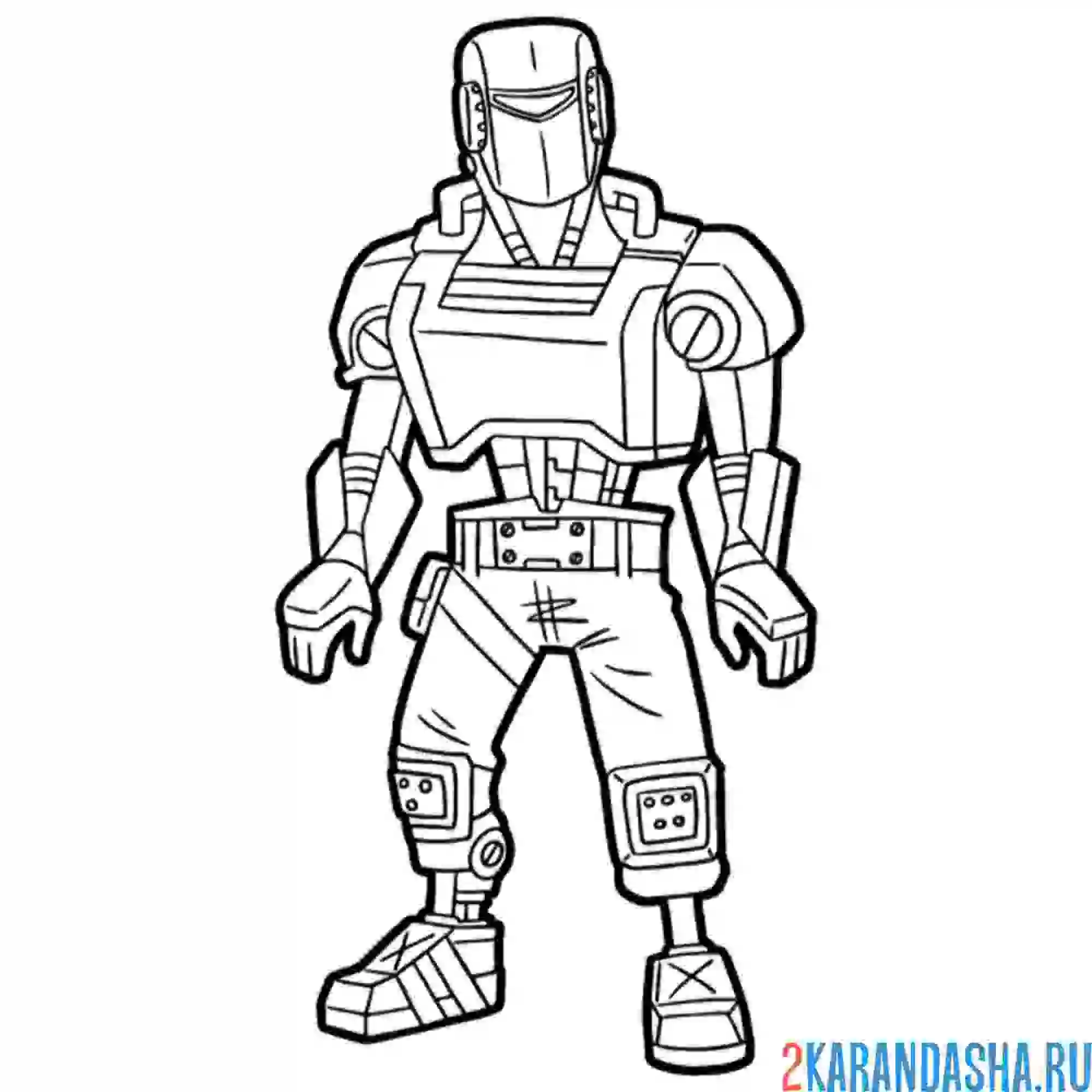 Раскраска бот фортнайт