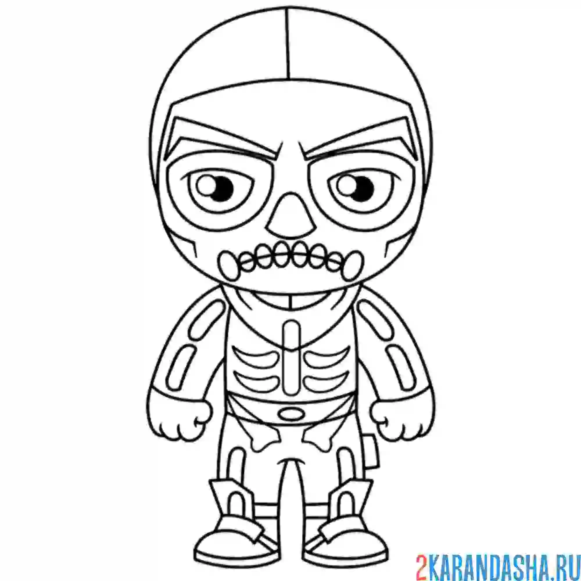 Раскраска солдат череп