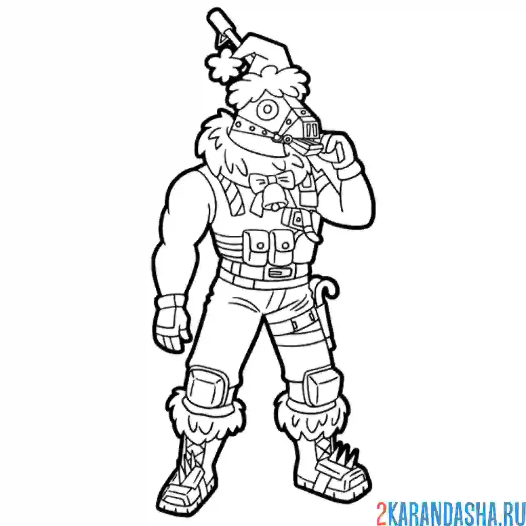 Раскраска генерал мороз в маске