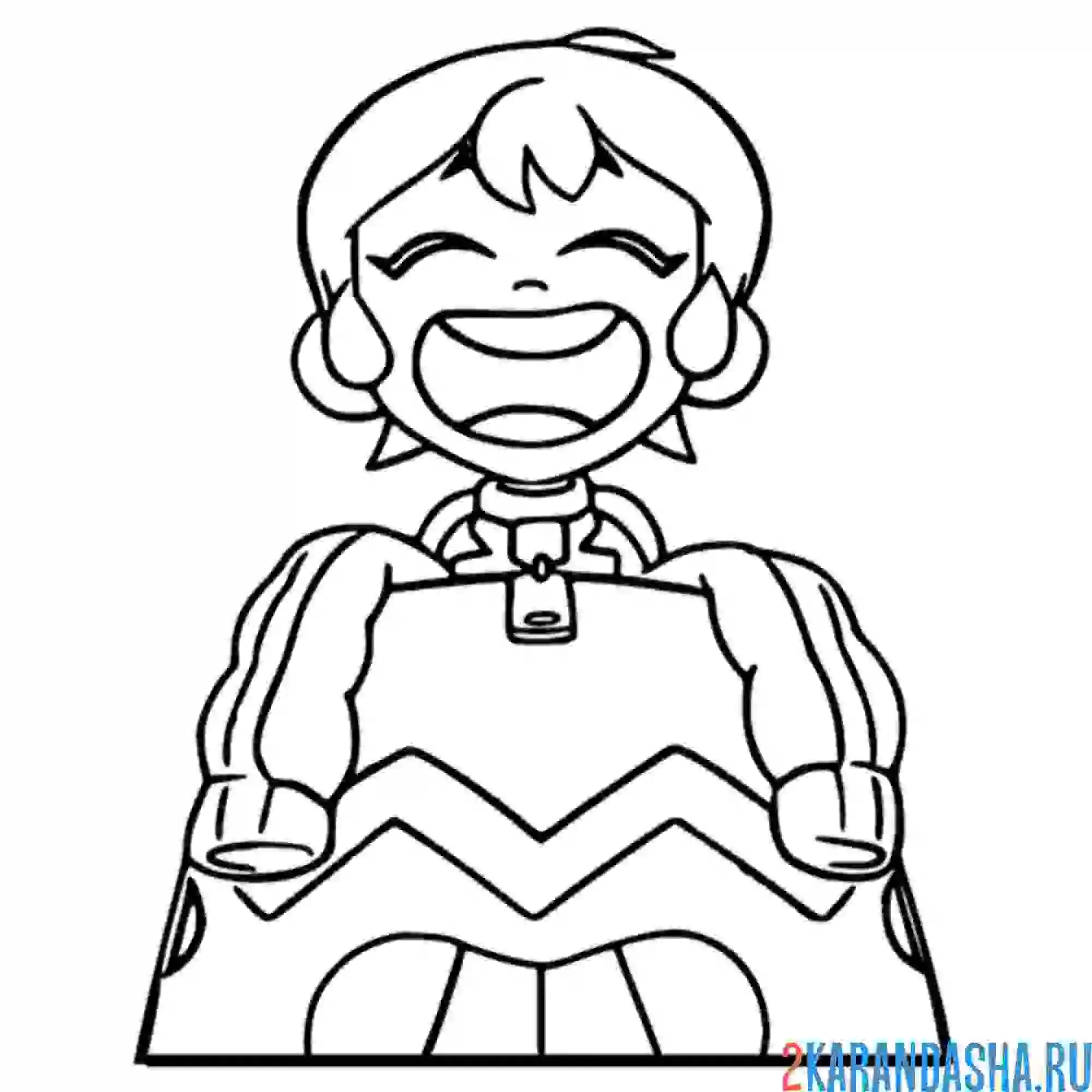 Раскраска джанет смеется