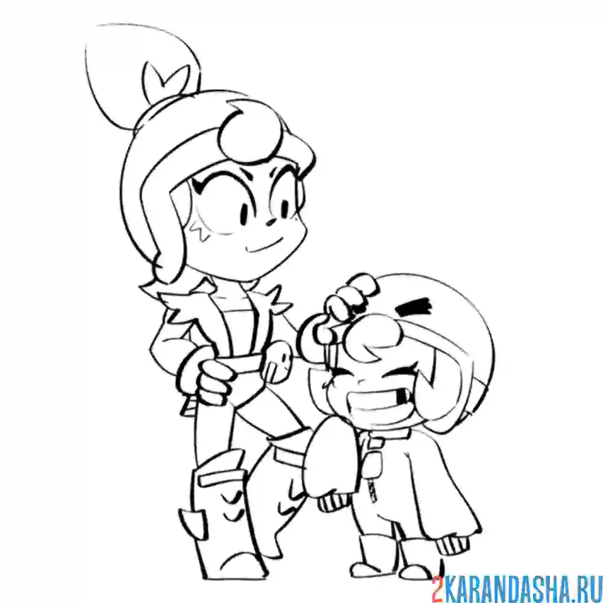 Раскраска джанет и бонни