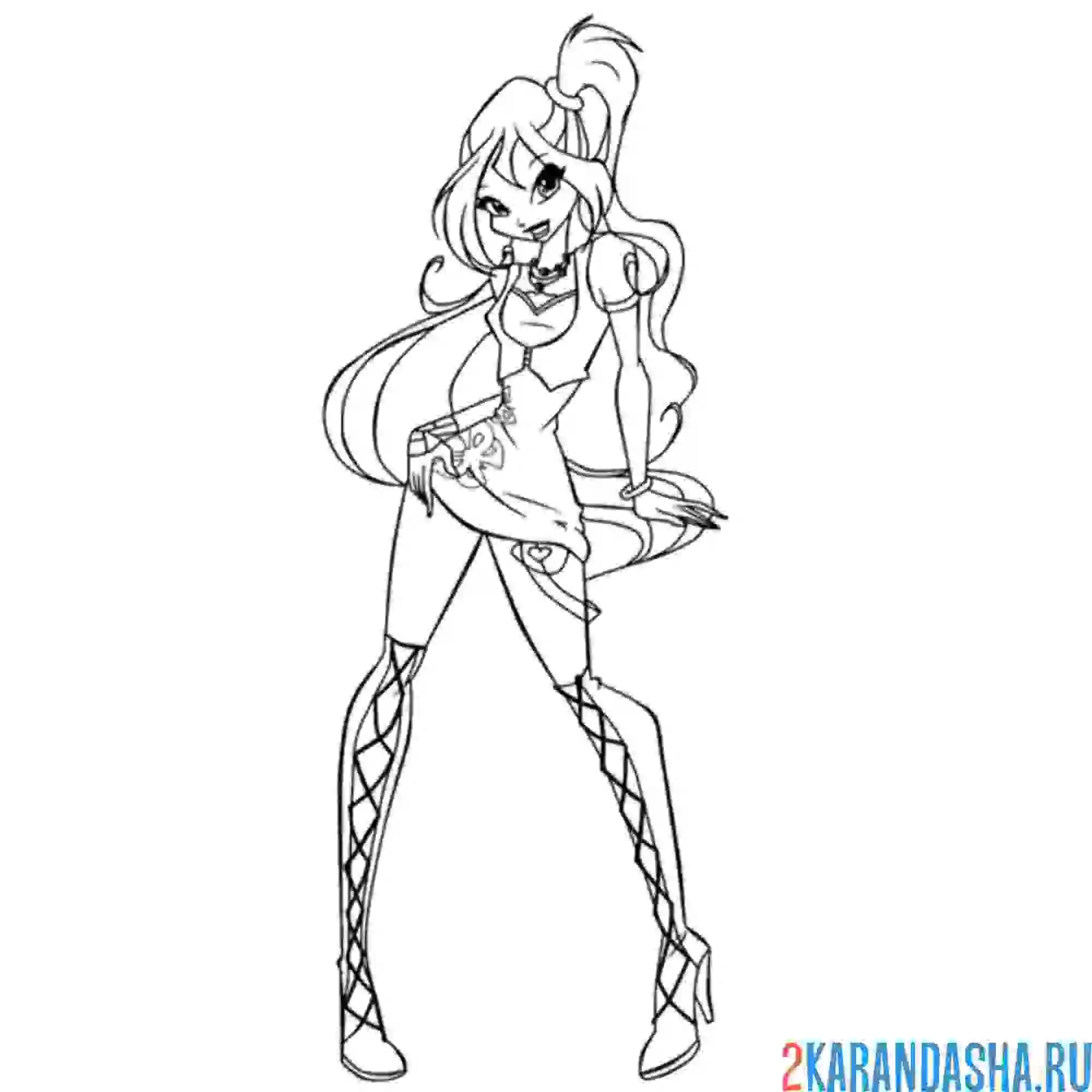 Раскраска блум фея winx