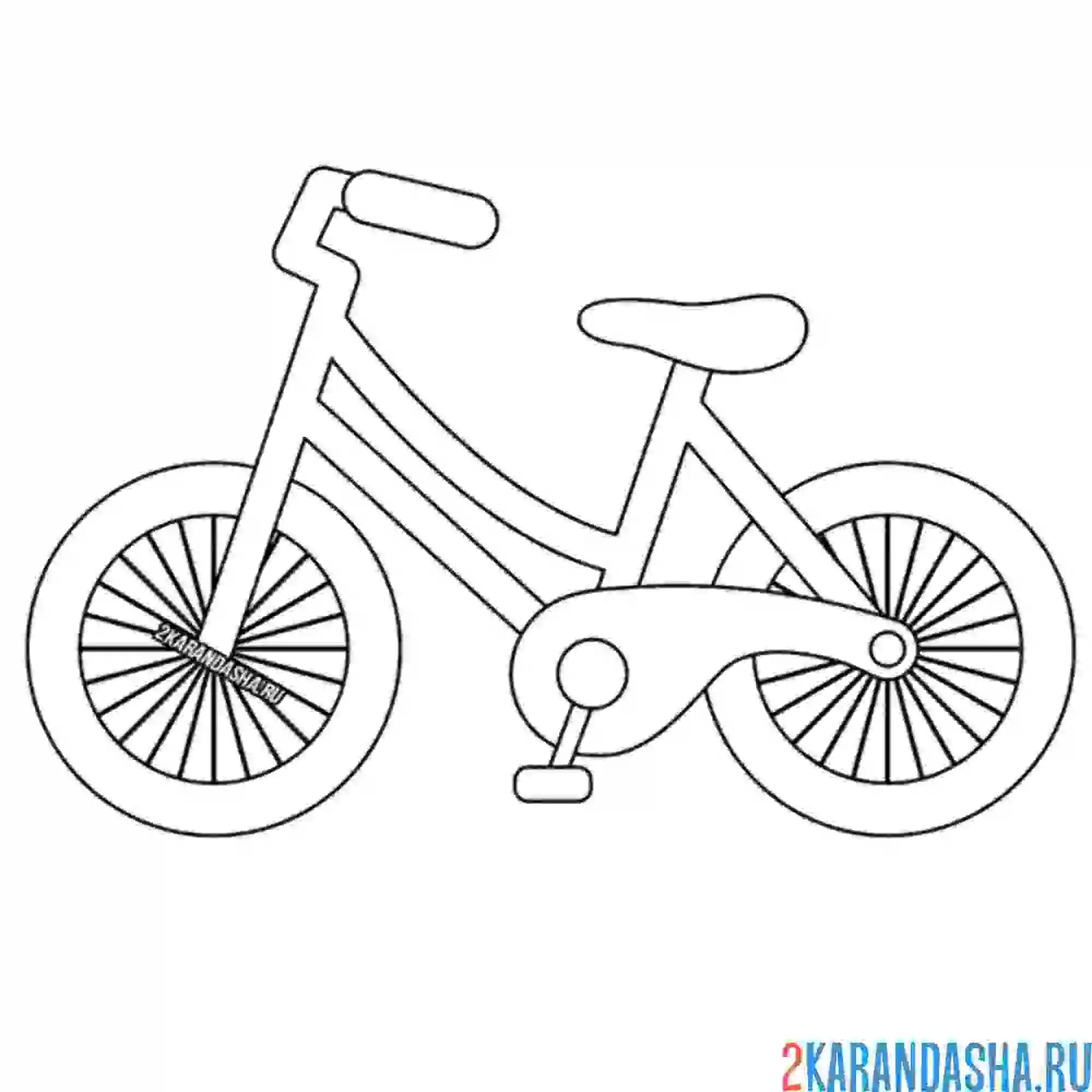 Раскраска детский велосипед
