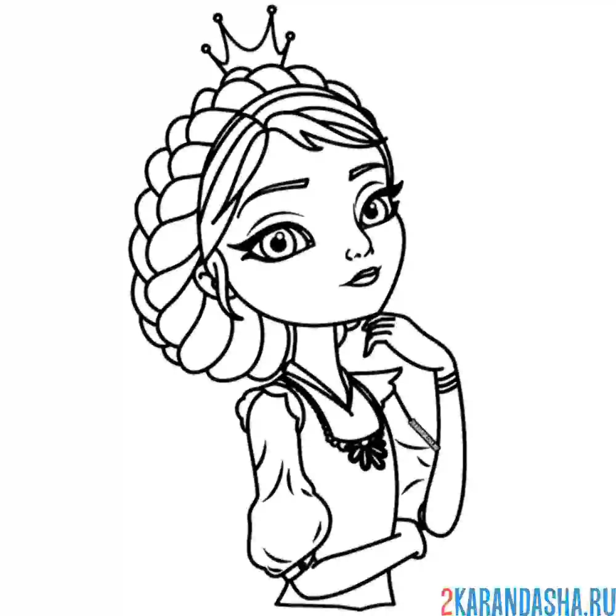 Раскраска царевна дарья несмеяна