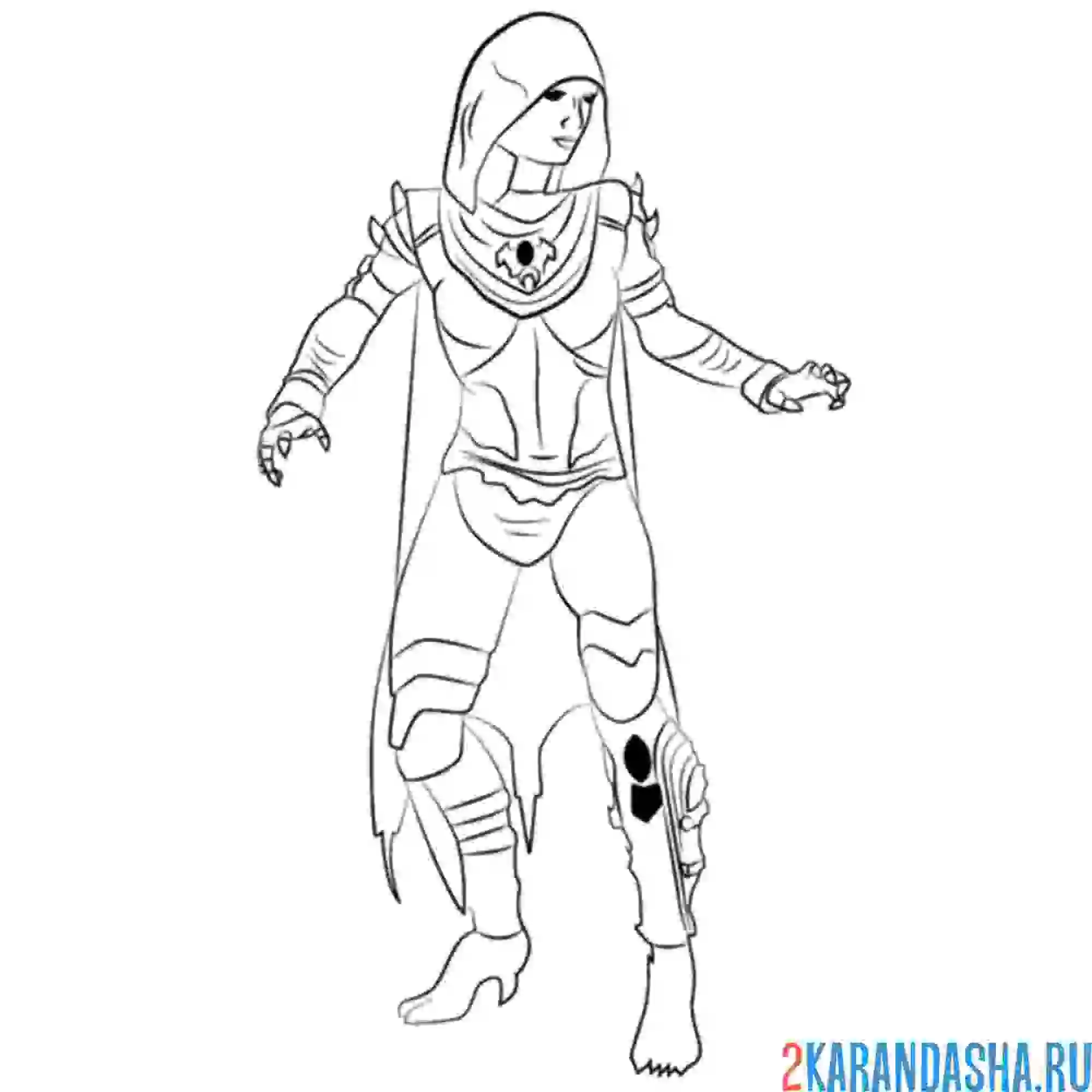 Раскраска ди вора мортал комбат