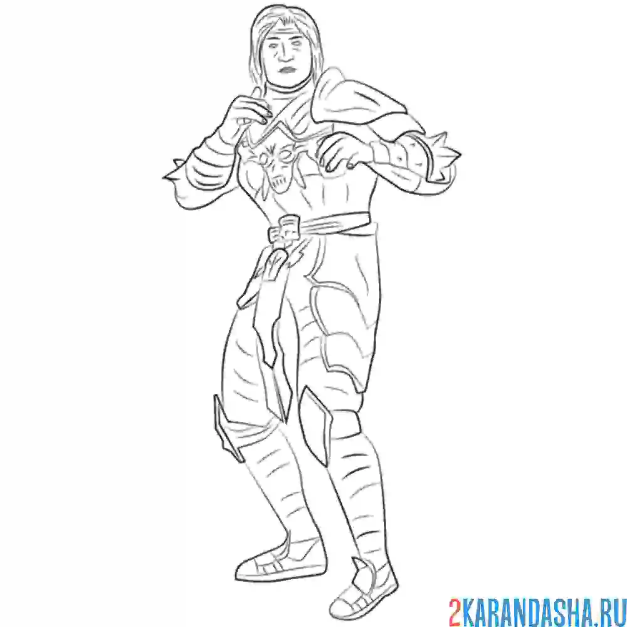 Раскраска лю кан