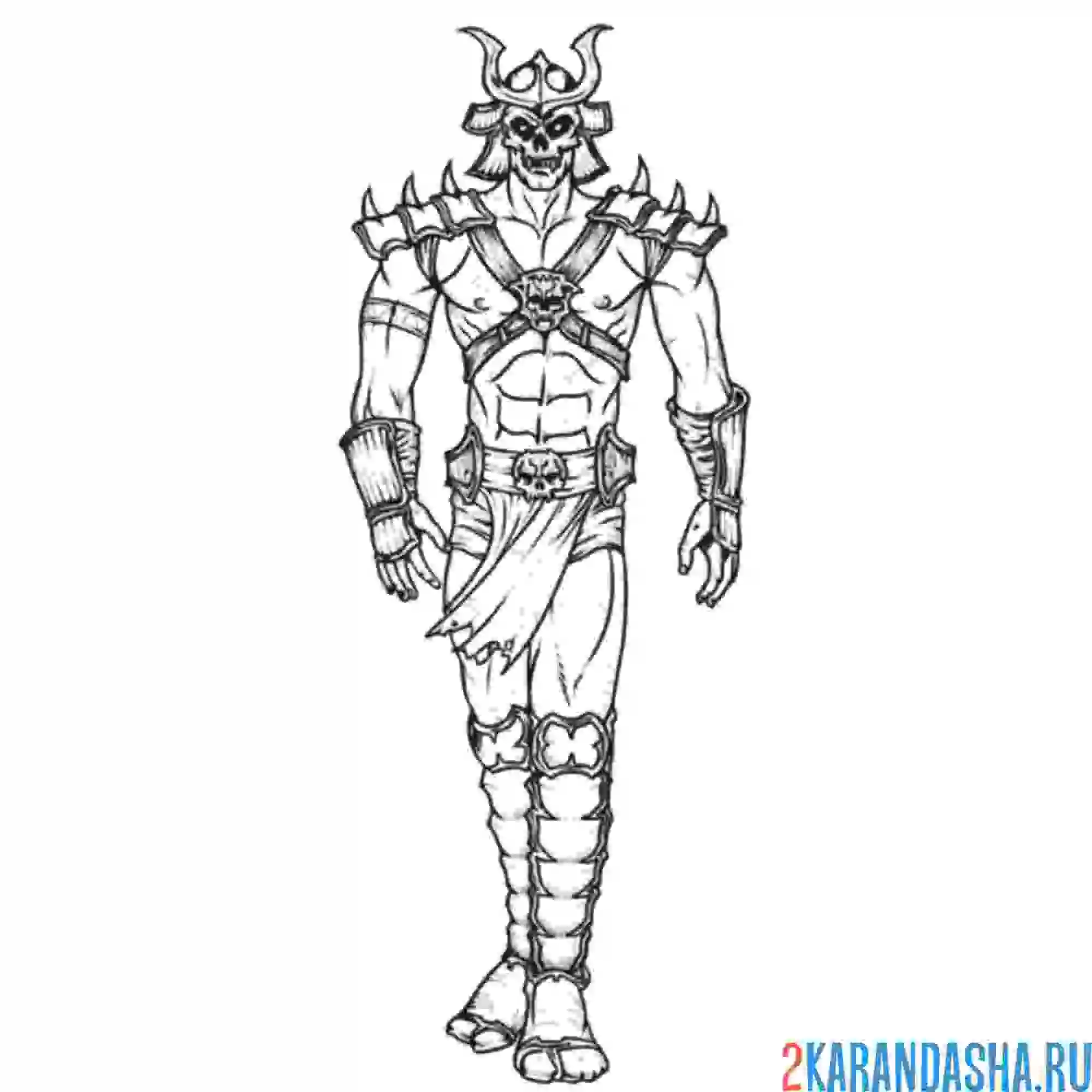 Раскраска шао кан мортал комбат