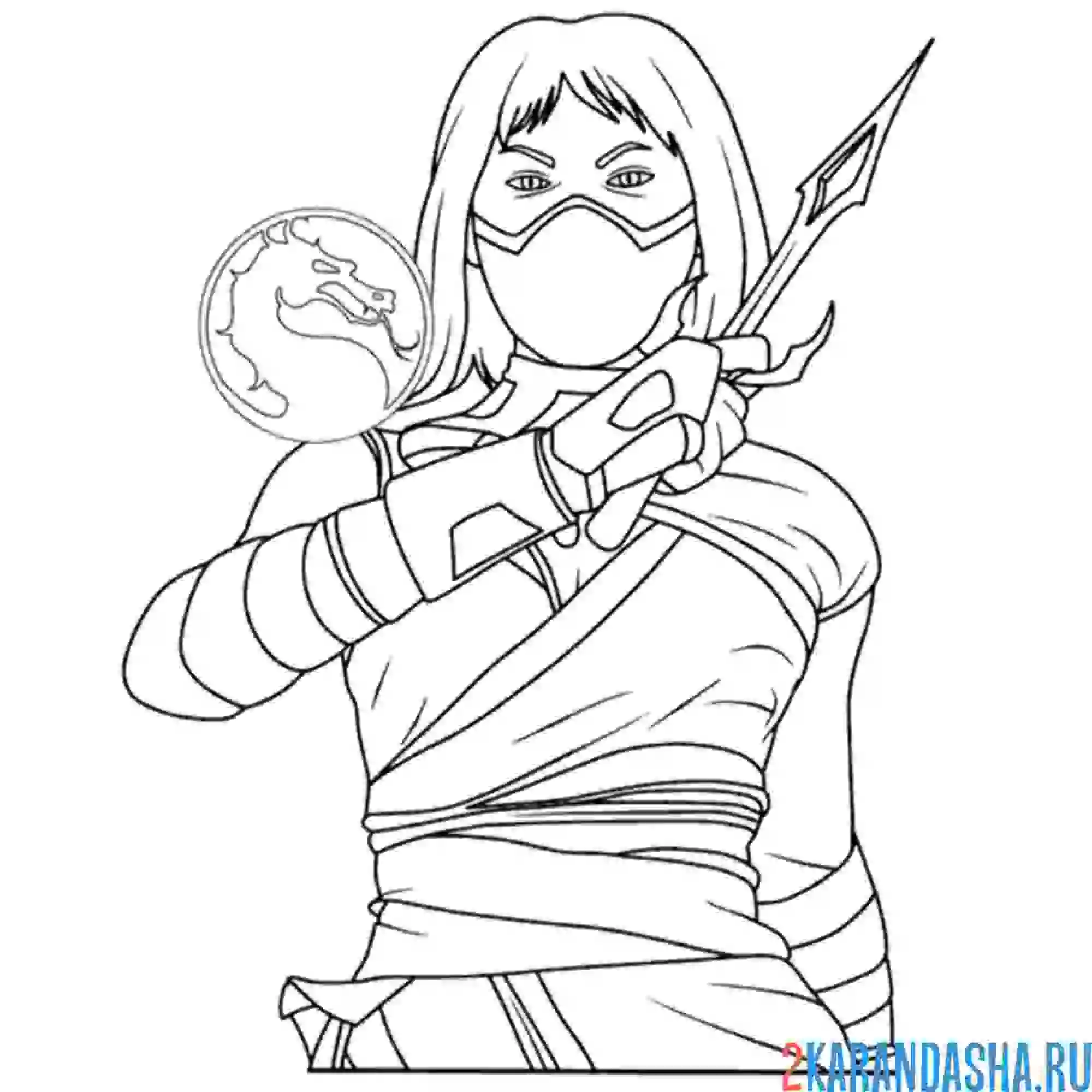 Раскраска милина мортал комбат