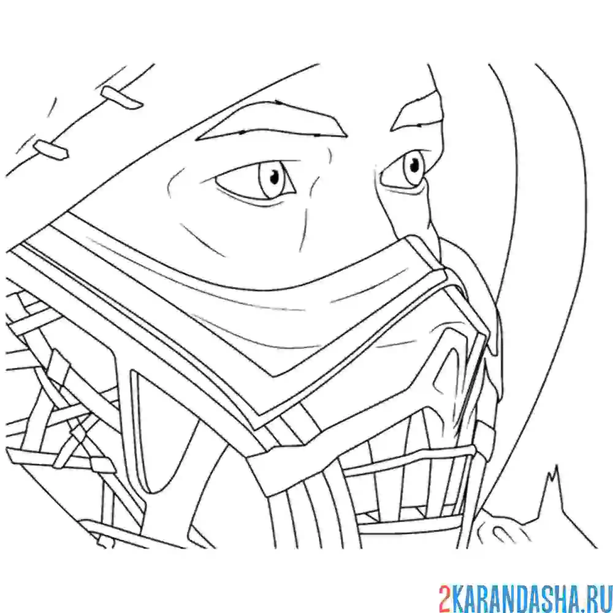 Раскраска игра мортал комбат