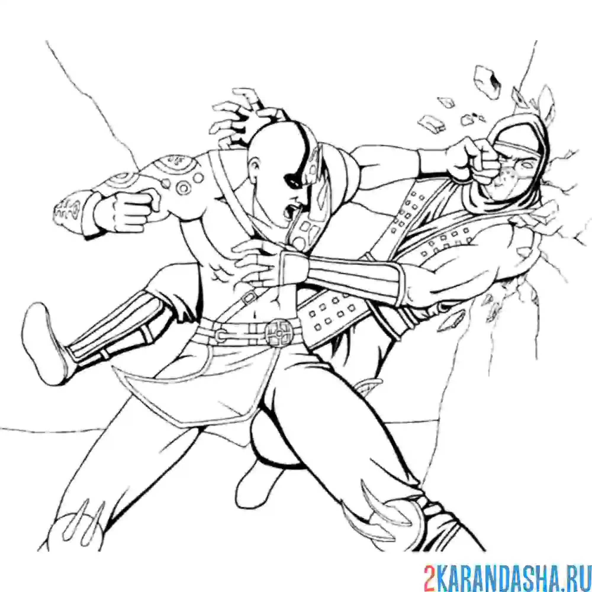 Раскраска настоящий бой