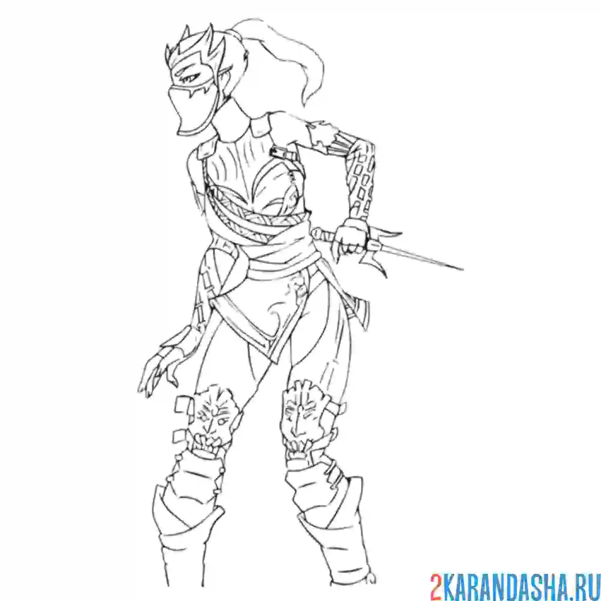 Раскраска милина из мортал комбат