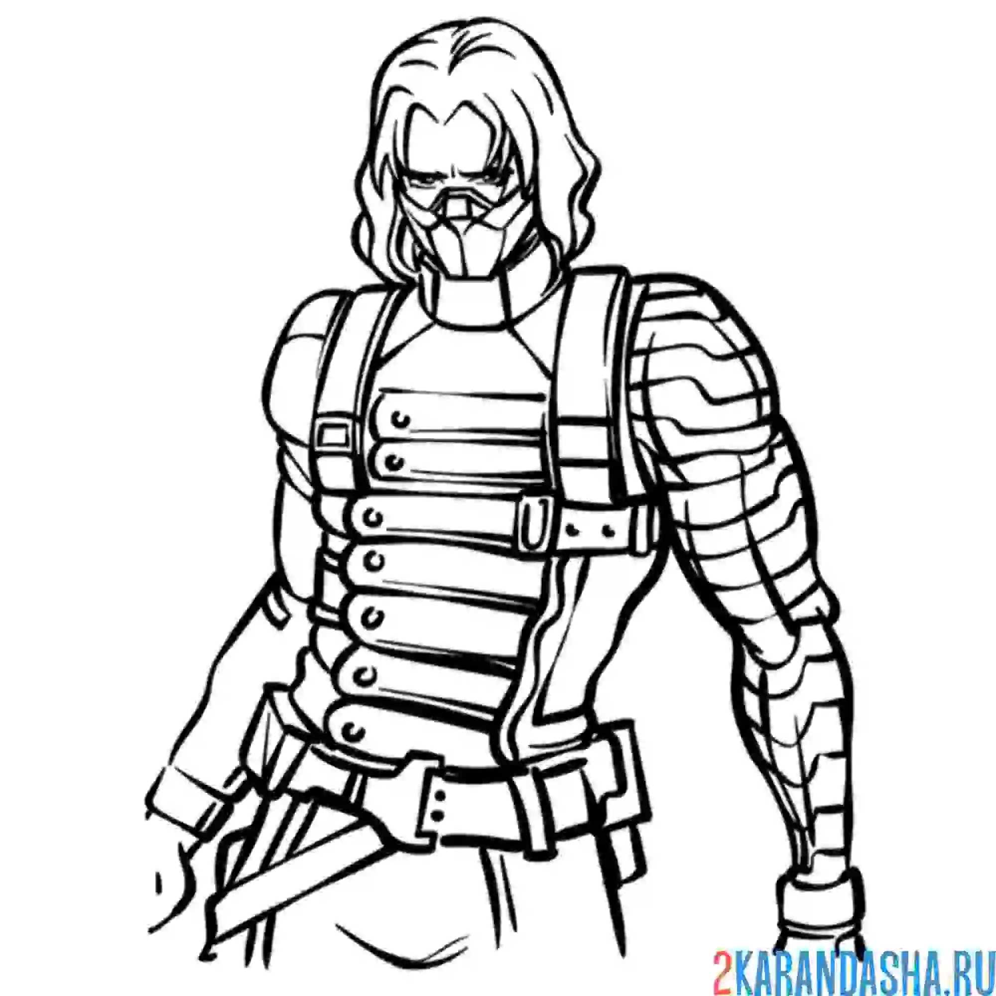 Раскраска зимний солдат